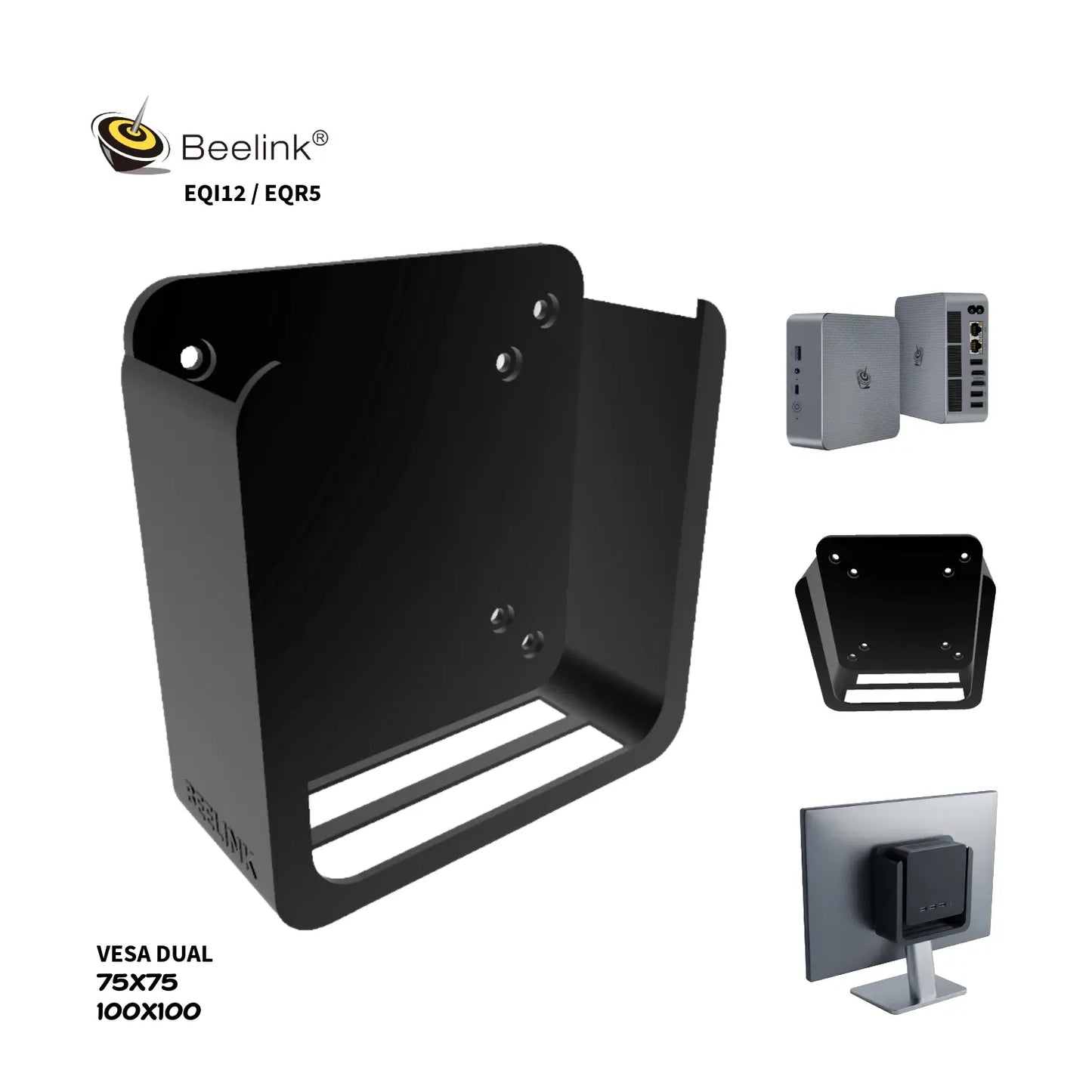 Base VESA Dual para Mini PC Beelink EQI12 y EQR5