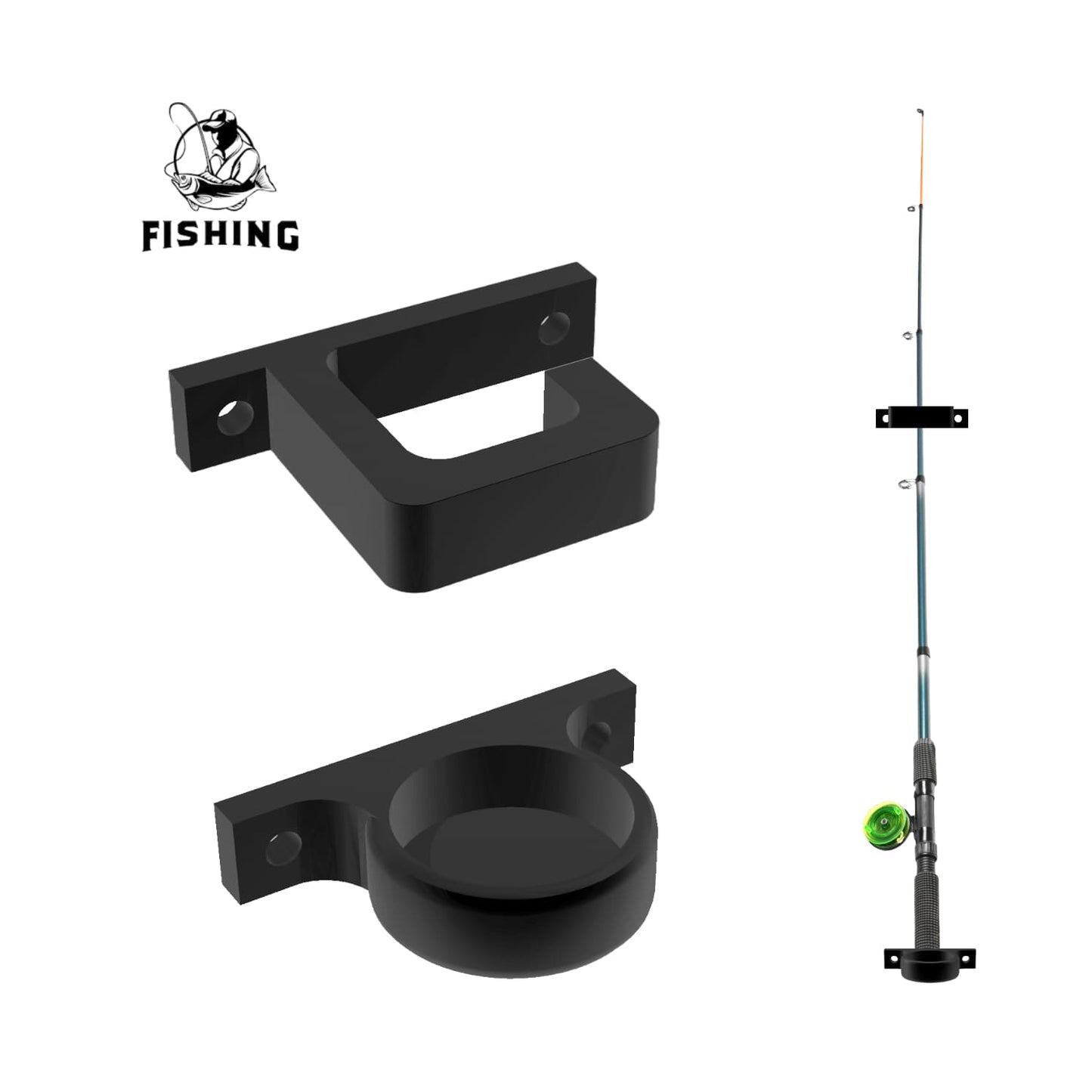 Base de Pared Cañas de Pescar - Organización Vertical Profesional - JiD Bases y Accesorios