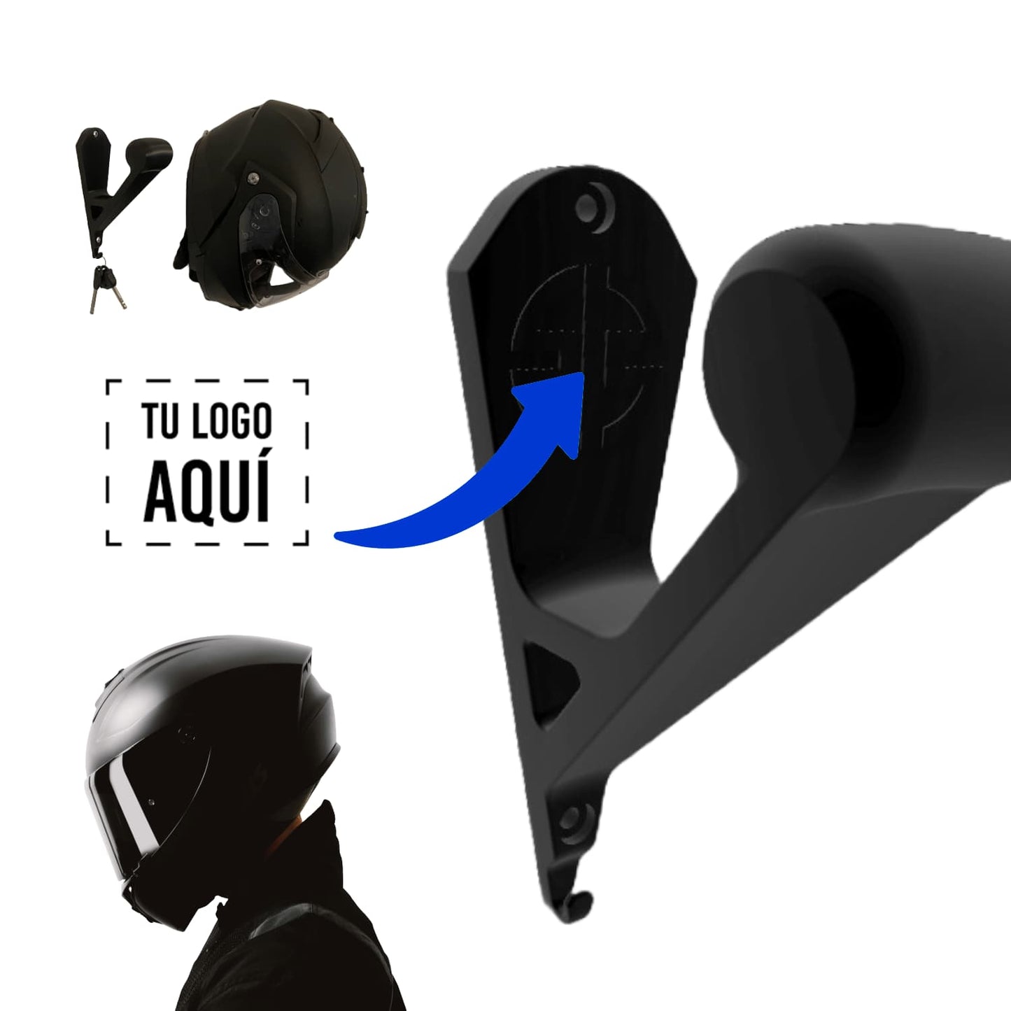 Base de Pared Casco y Llaves Personalizado - JiD Bases y Accesorios