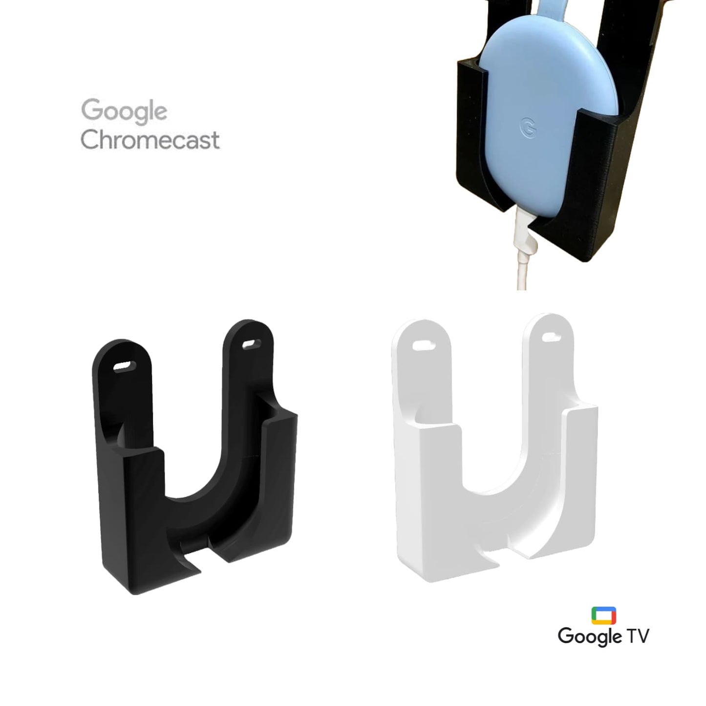 Base de Pared Chromecast con Google TV (4K/HD) - JiD Bases y Accesorios