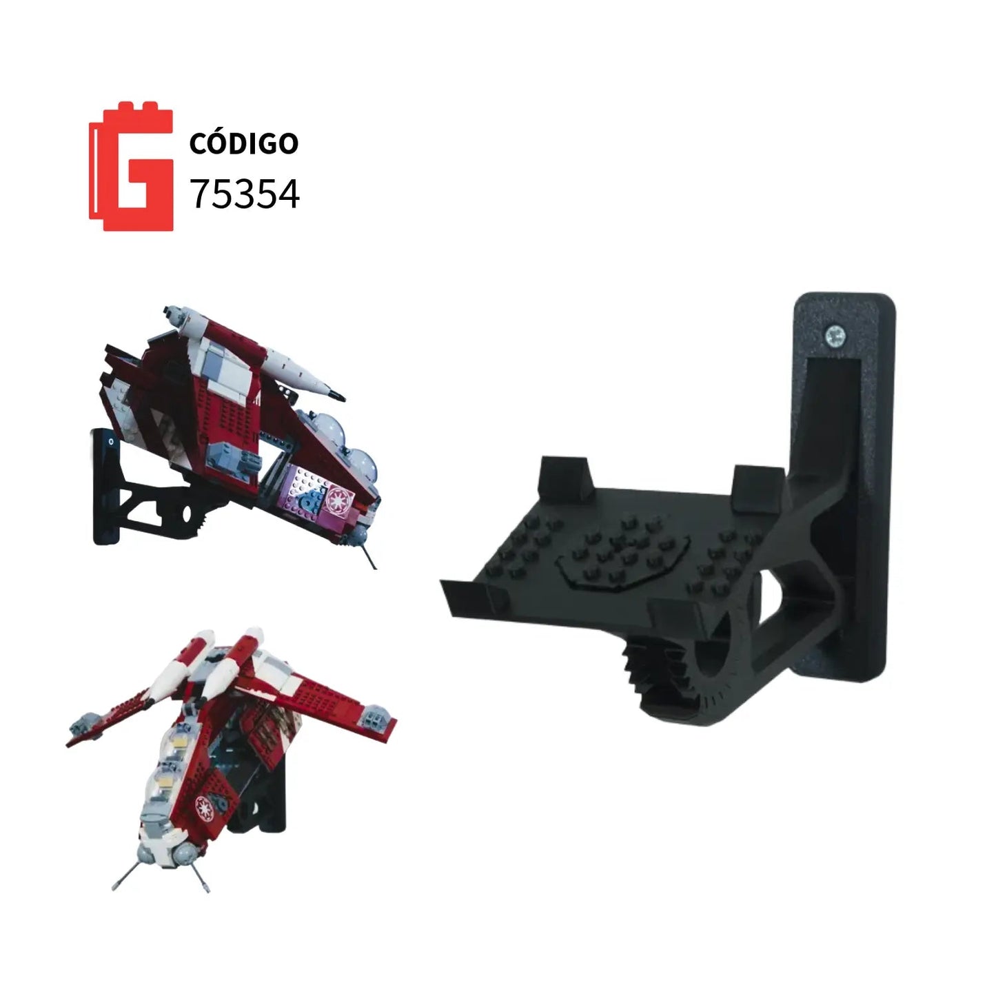 Base de pared Coruscant Guard Gunship Código 75354 - JiD Bases y Accesorios