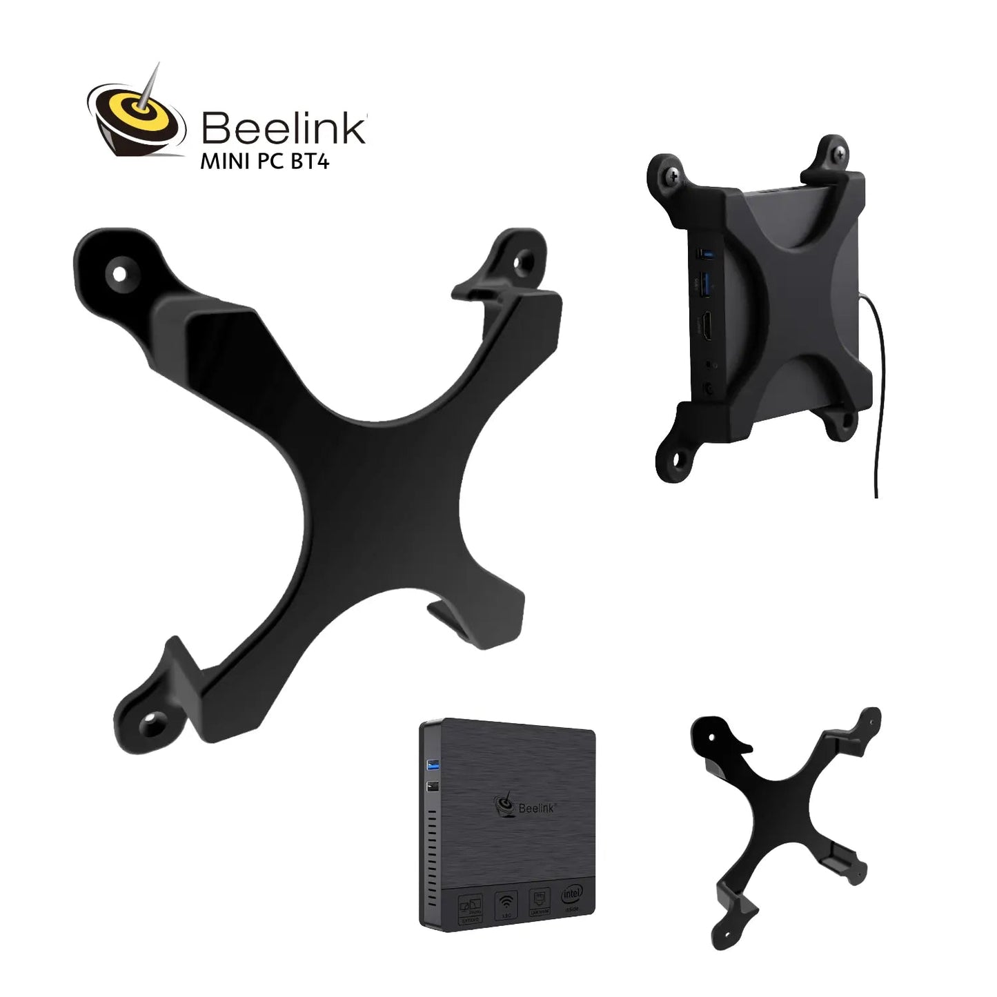 Base Mini PC Beelink BT4 - Montaje en Pared o Bajo Mesa - JiD Bases y Accesorios