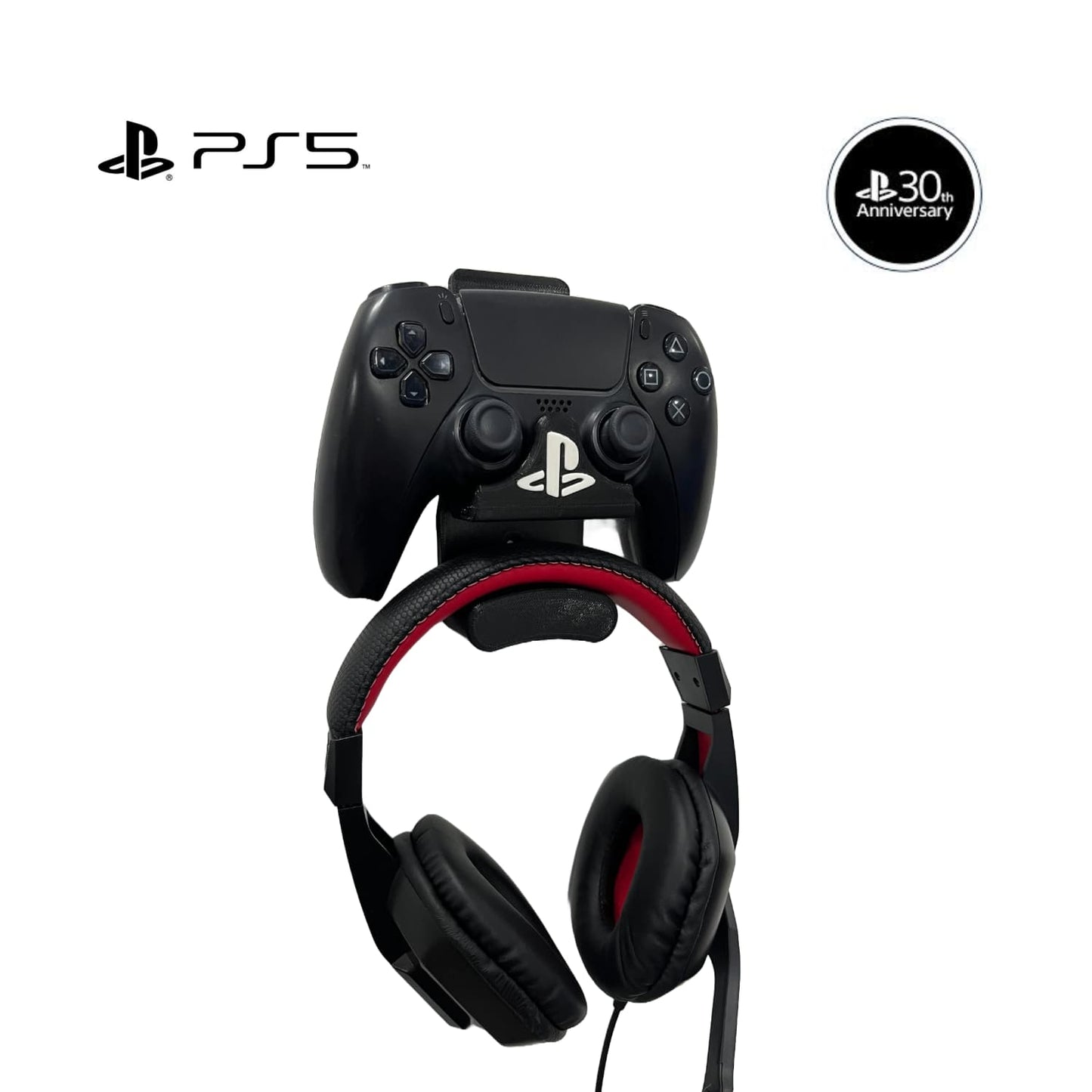 Base Pared Ps5 / 2 En 1 / Control Y Audífono Edición 30 Aniversario - JiD Bases y Accesorios