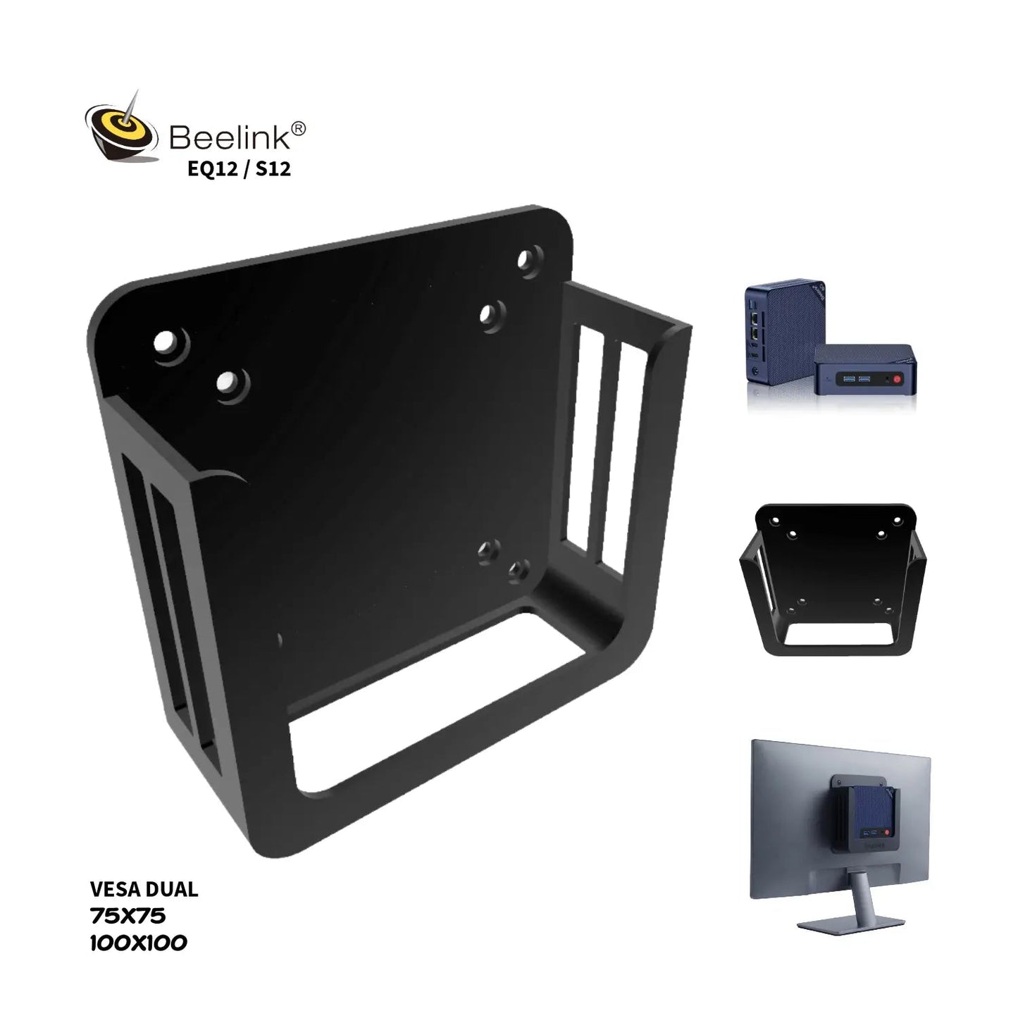 Base VESA Dual para Mini PC Beelink EQ12 y S12 - JiD Bases y Accesorios