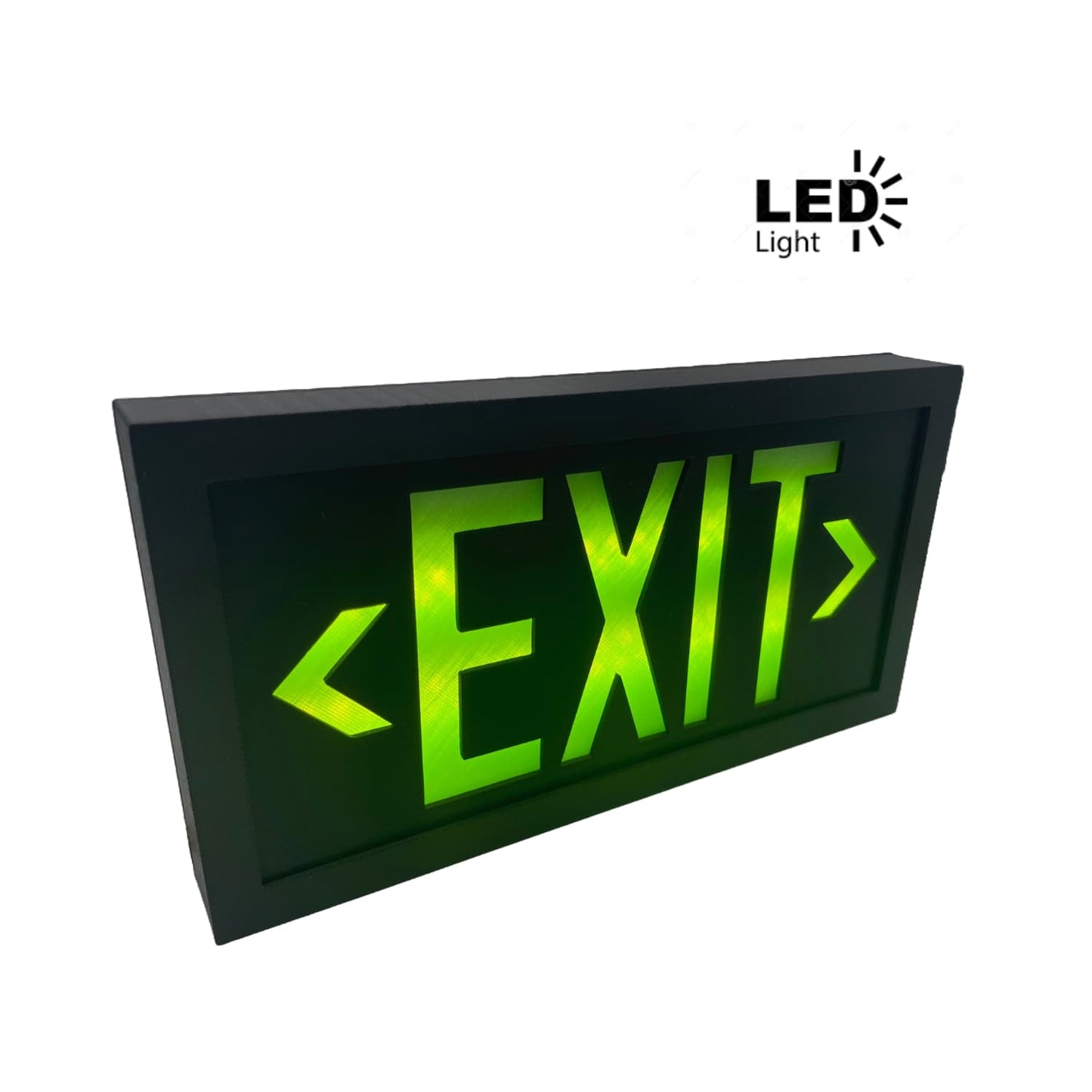 Lámpara LED "EXIT" Luz Verde de Seguridad Profesional - JiD Bases y Accesorios