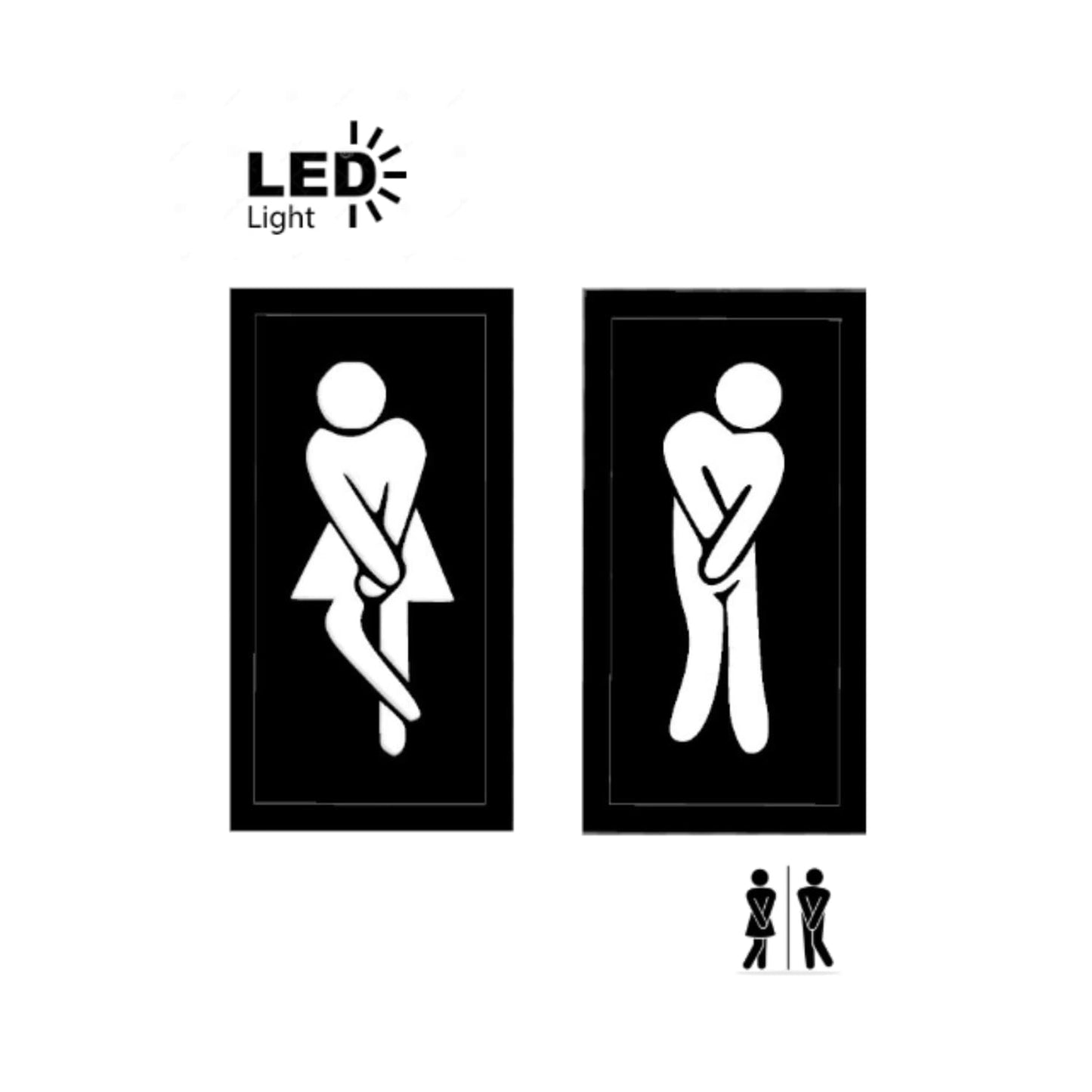 Lámparas LED de Señalización Baños - Set Damas & Caballeros - JiD Bases y Accesorios