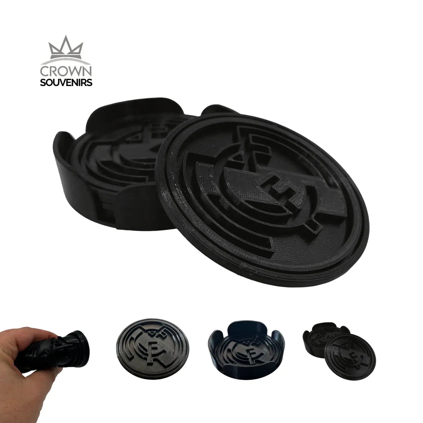 Set de Portavasos Real Madrid - Edición Galáctica (4 Unds + Base) - JiD Bases y Accesorios