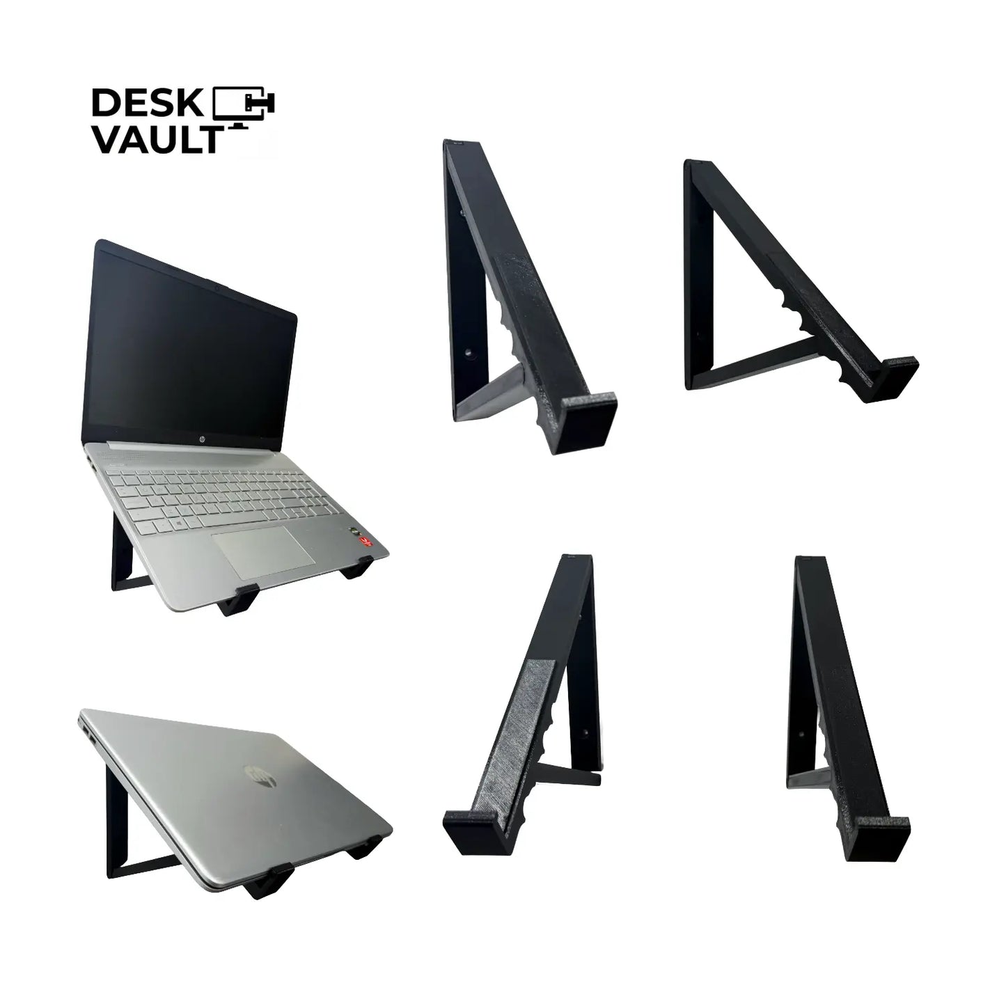 Base de Pared Inclinable para Laptop (11" a 17.3") – Ajustable en 4 Niveles