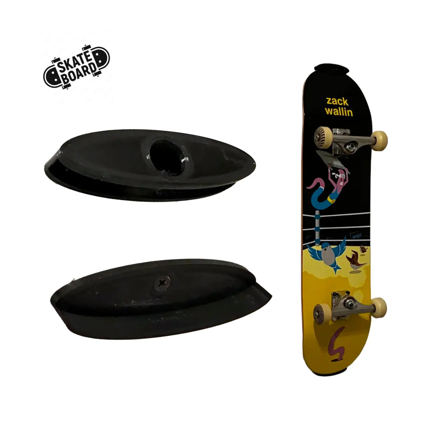 Base de Pared Vertical para Patineta / Skateboard – Exhibición Frontal