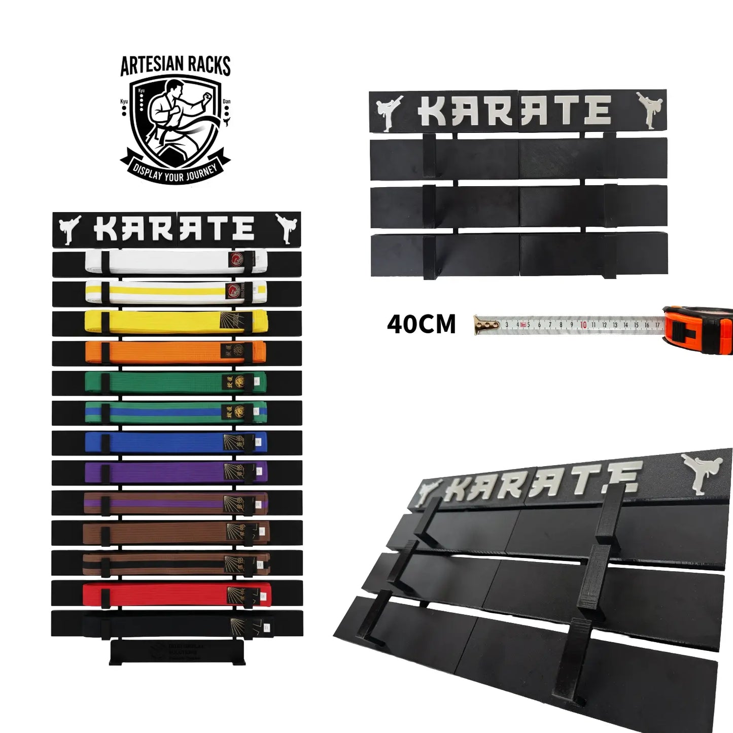 Exhibidor Modular de Cinturones de Artes Marciales – Karate, Taekwondo, Judo o Personalizado