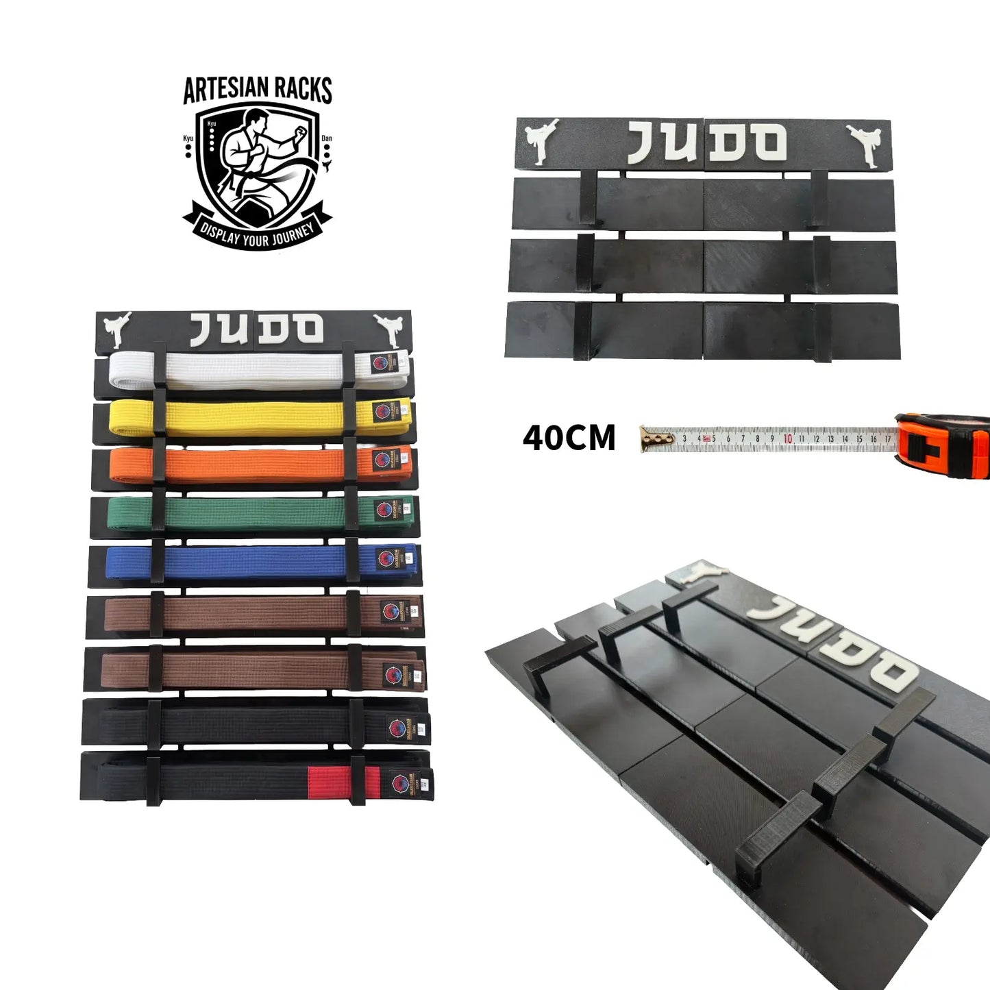Exhibidor Modular de Cinturones de Artes Marciales – Karate, Taekwondo, Judo o Personalizado