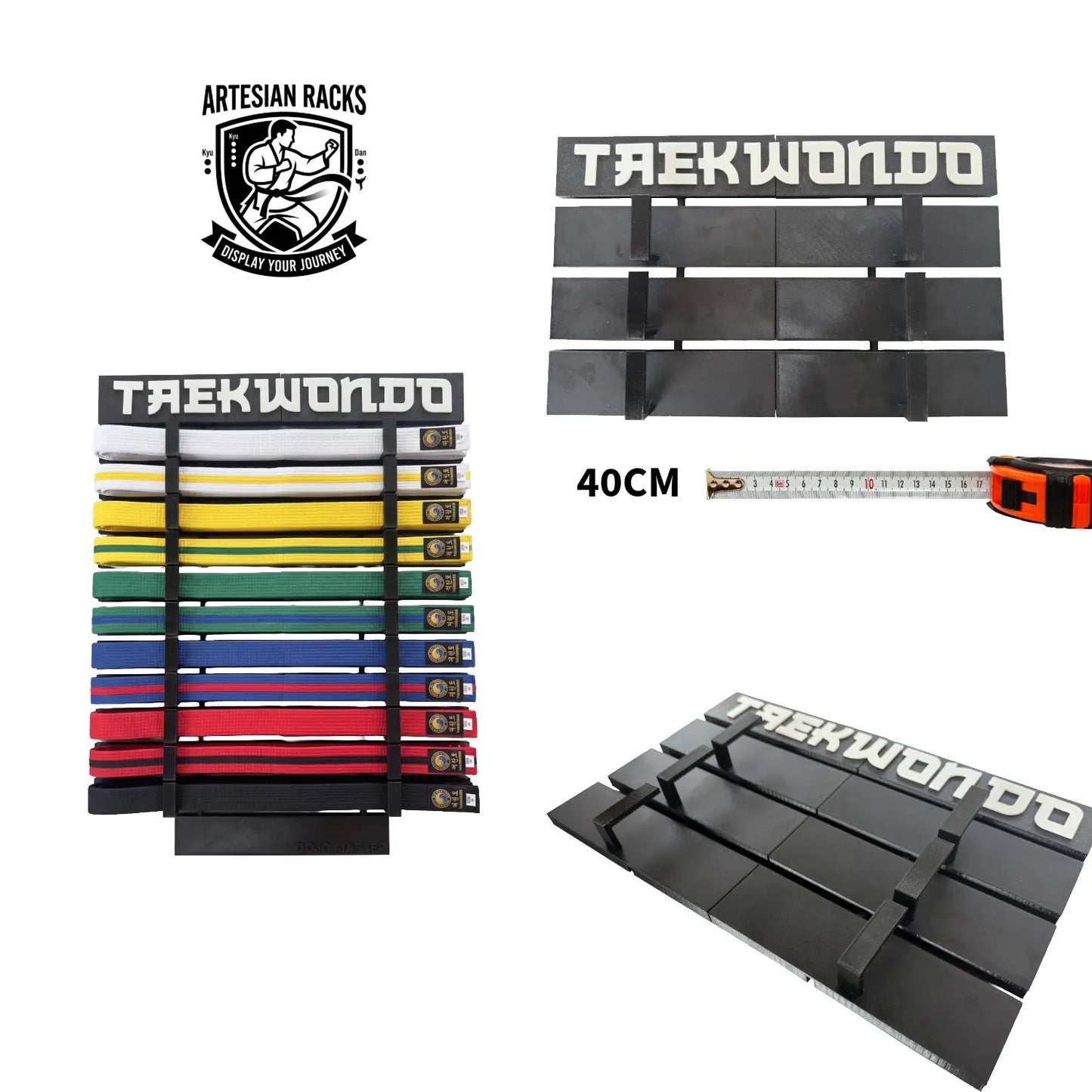 Exhibidor Modular de Cinturones de Artes Marciales – Karate, Taekwondo, Judo o Personalizado