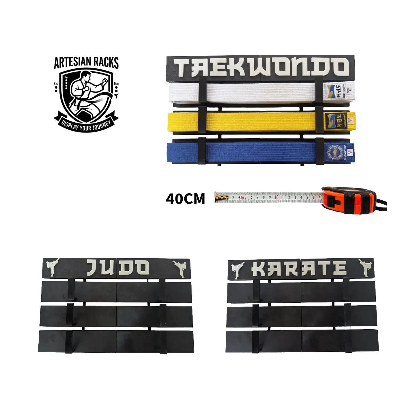 Exhibidor Modular de Cinturones de Artes Marciales – Karate, Taekwondo, Judo o Personalizado