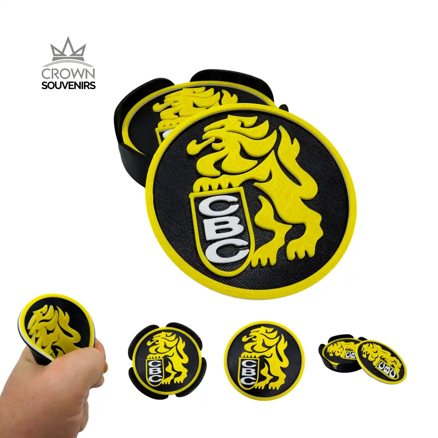 Set de Portavasos Leones del Caracas (4 Unds + Base)