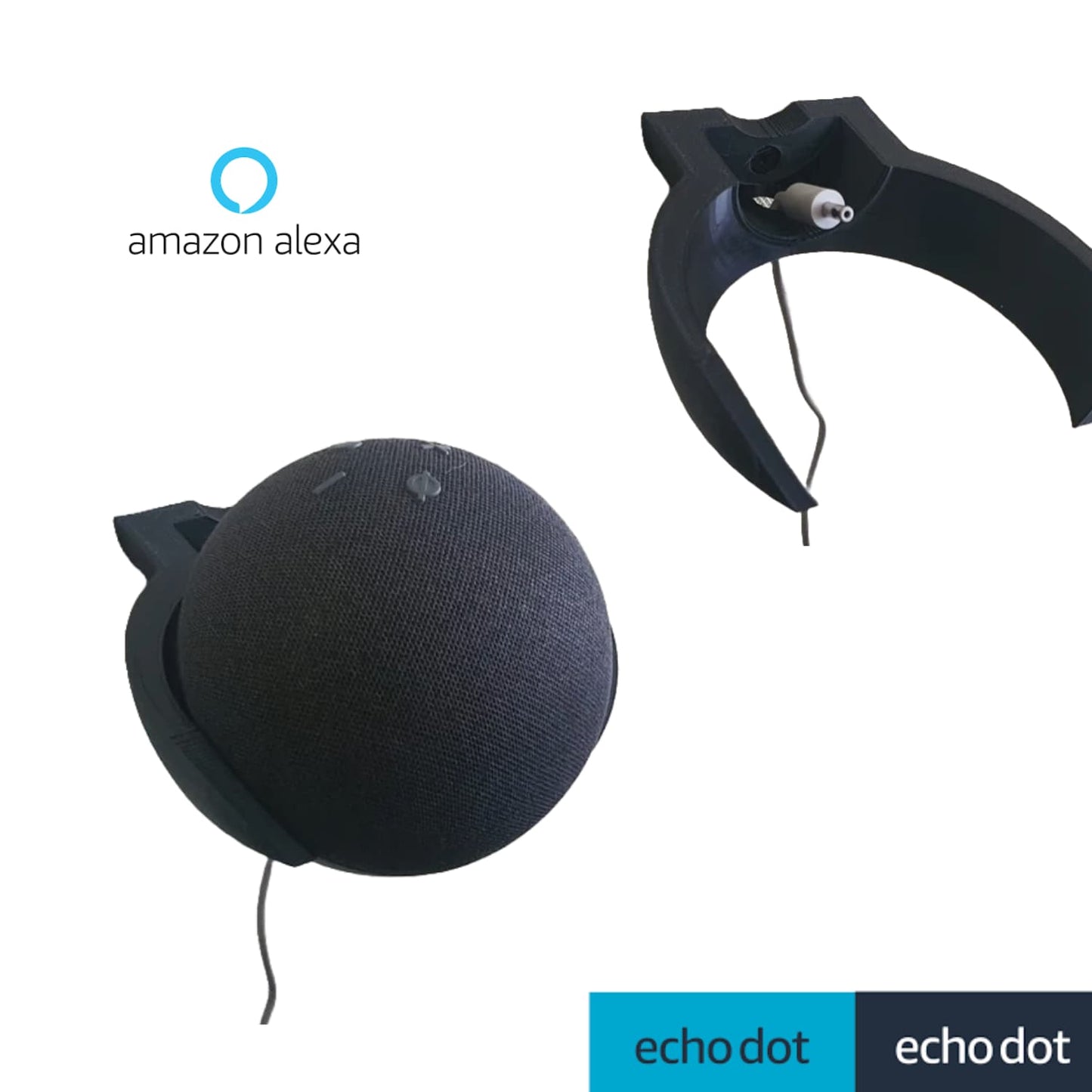 Base de Pared Amazon Alexa Echo Dot (4ta y 5ta Generación) Aro - JiD Bases y Accesorios