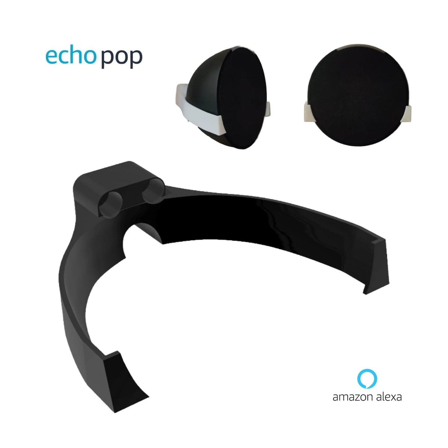 Base de Pared Amazon Alexa Echo Pop (Tipo Aro) - JiD Bases y Accesorios