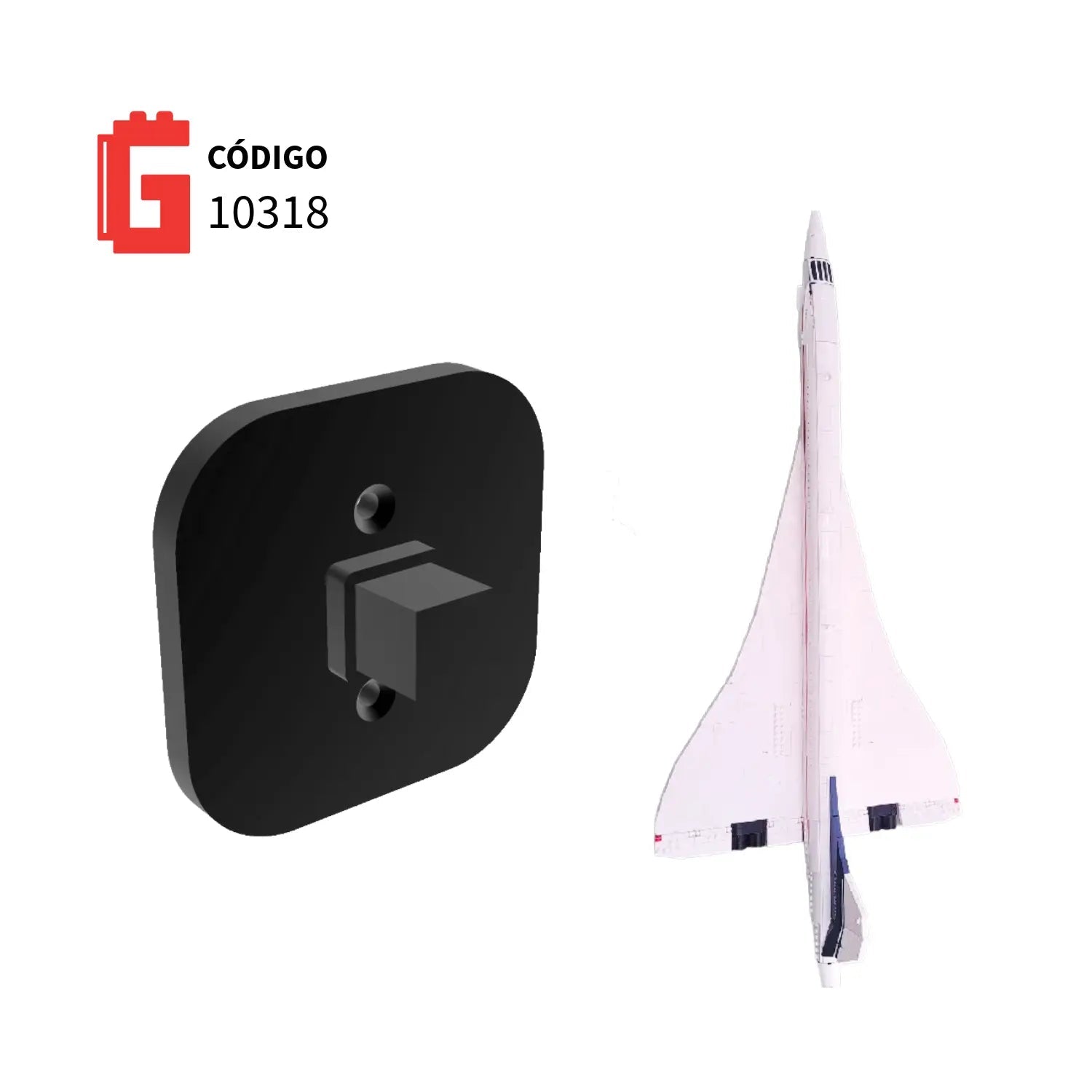 Base de Pared Avión Concorde Código 10318 - JiD Bases y Accesorios