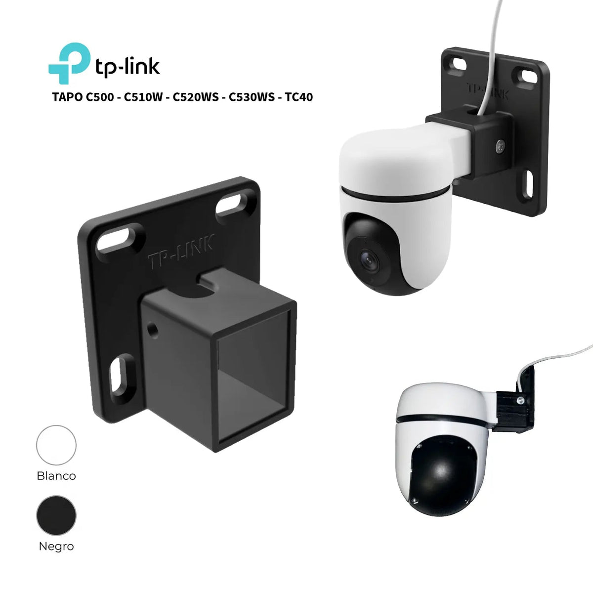 Base de Pared Cámaras TP-Link Tapo Serie C500 / C510W / C520WS / C530WS / TC40 - JiD Bases y Accesorios