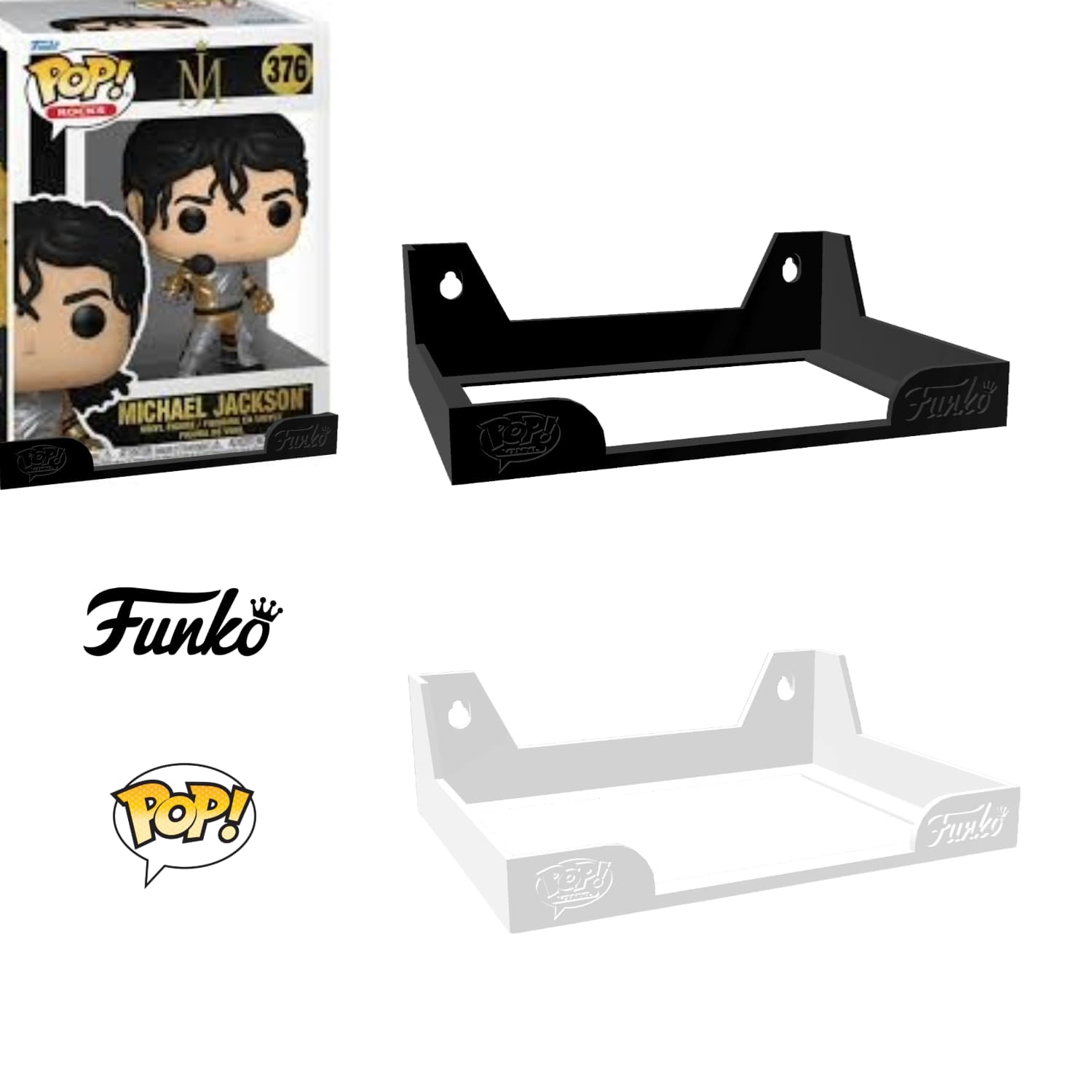 Base de Pared Exhibición de Funko Pop - JiD Bases y Accesorios