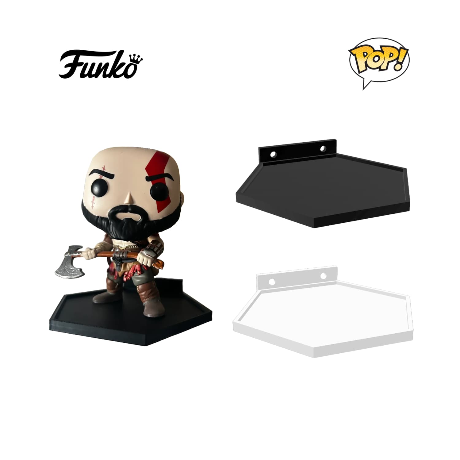 Base de Pared Exhibición Funko Pop (Sin Caja) - JiD Bases y Accesorios