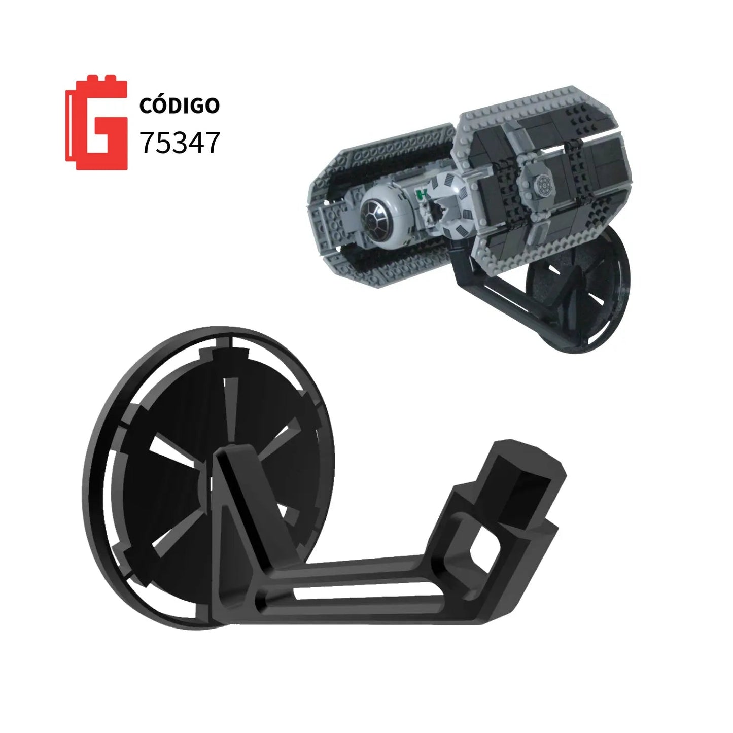 Base de pared Imperial TIE Bomber Código 75347 - JiD Bases y Accesorios