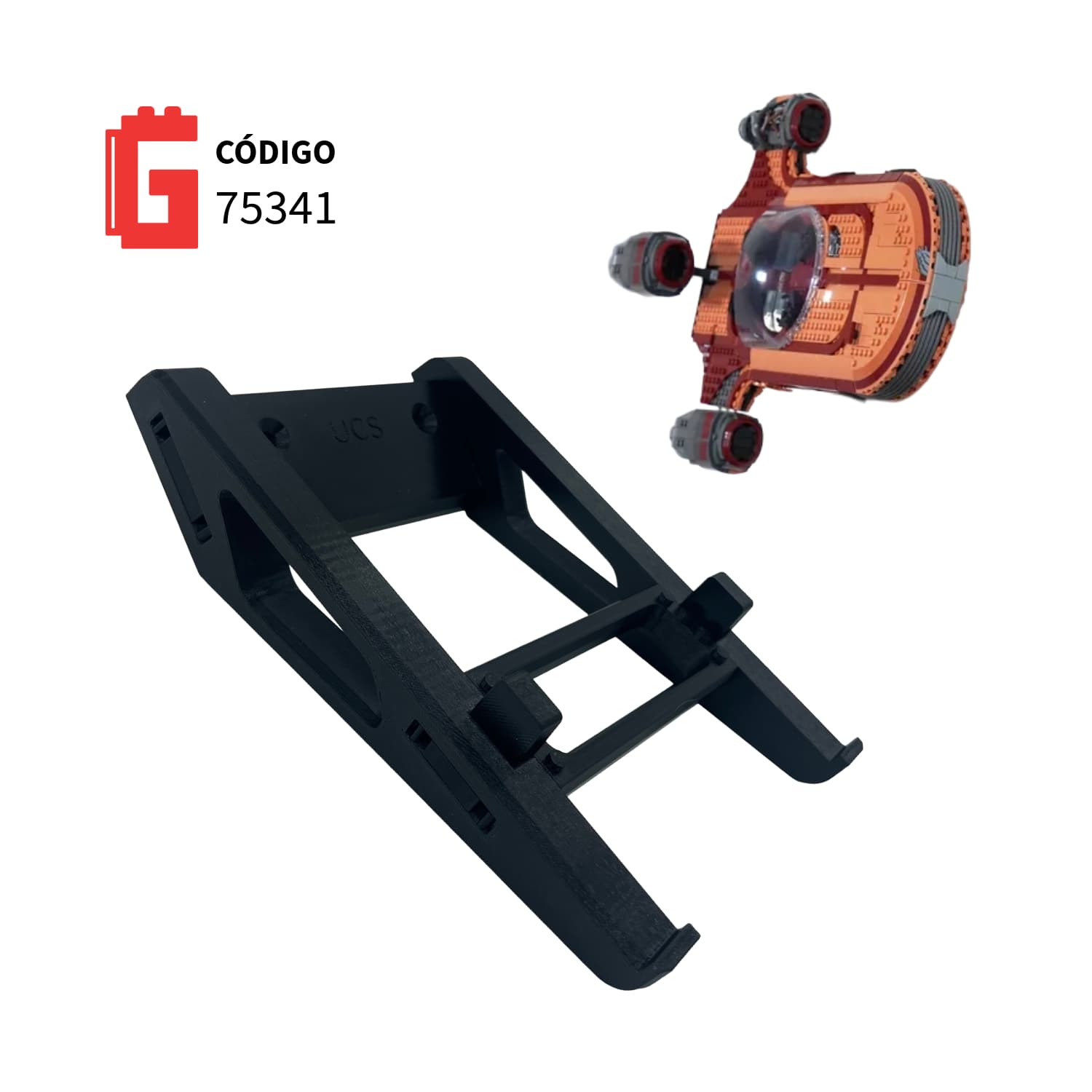 Base de pared Luke Skywalker's Landspeeder Código 75341 - JiD Bases y Accesorios