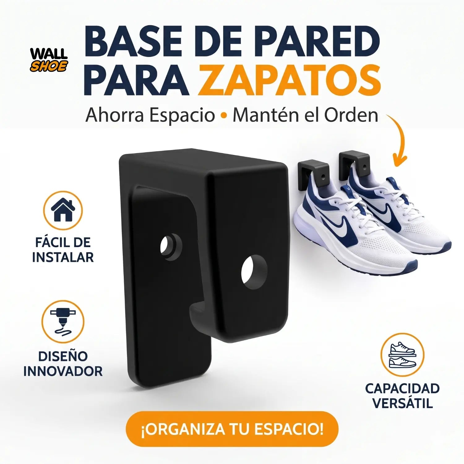Base de Pared para Zapatos - Optimiza tu Espacio - Línea Basic - JiD Bases y Accesorios