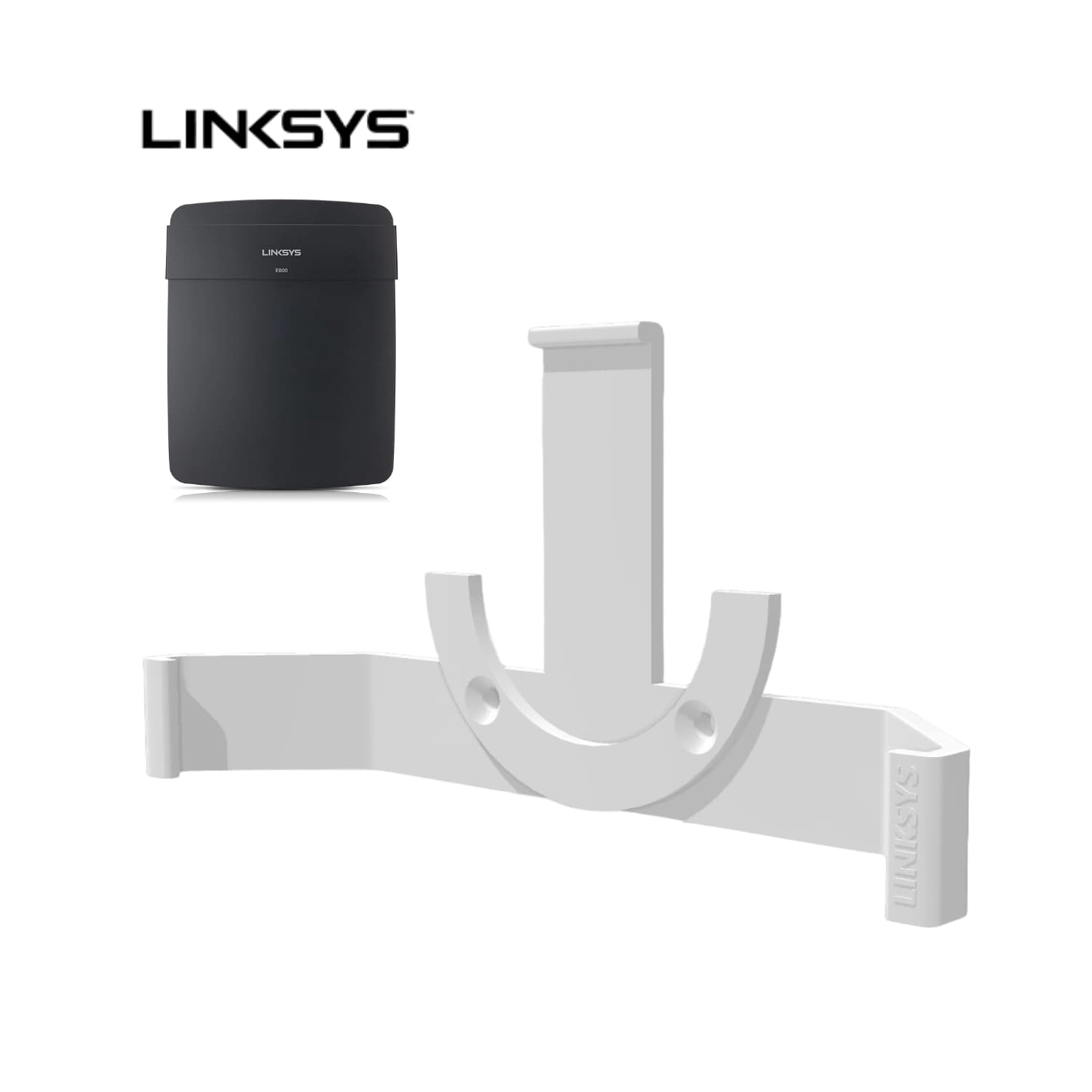 Base de Pared Router Linksys (E800 / E900 / E1200 / E1500 / E1700) - JiD Bases y Accesorios