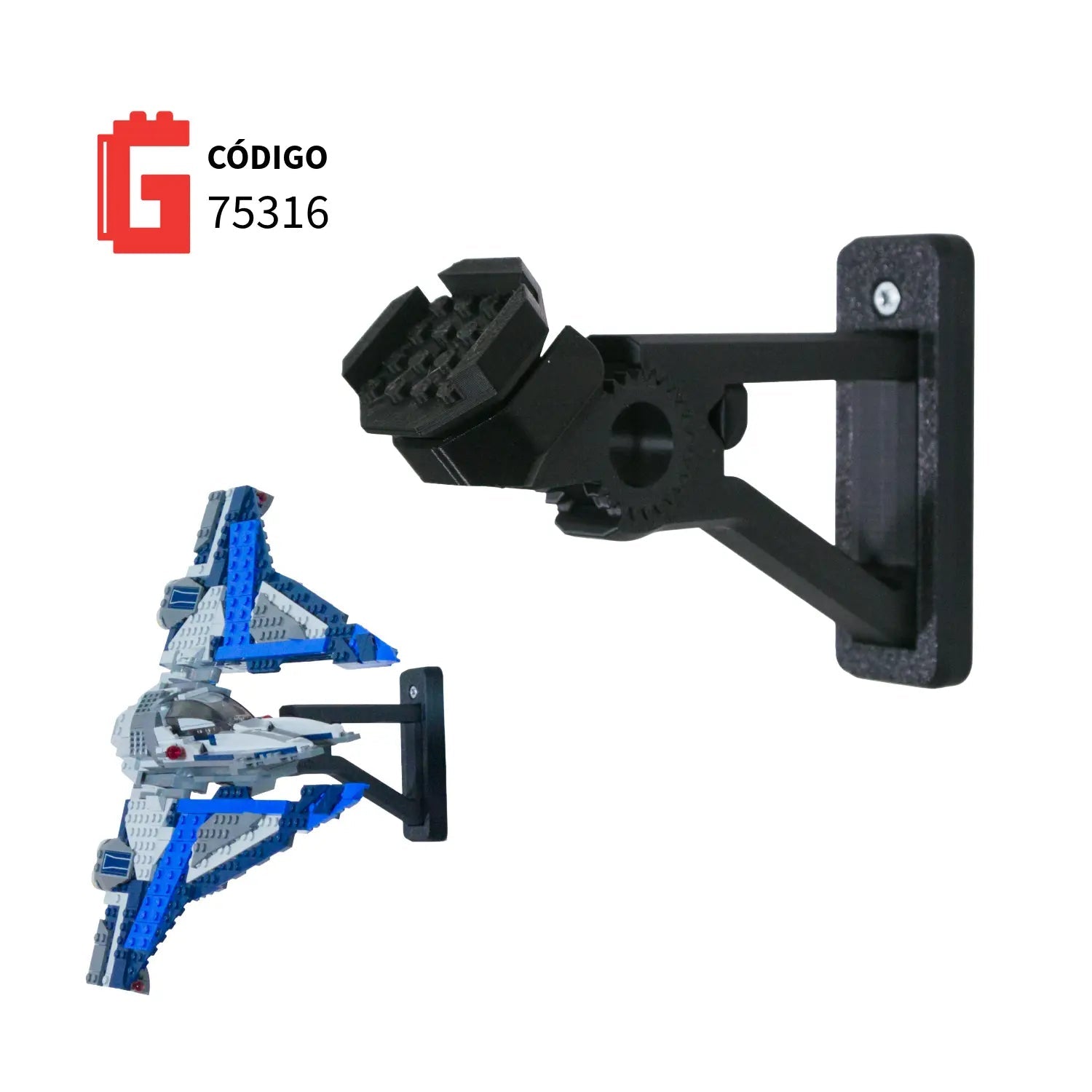 Base de pared The Mandalorian Starfighter Código 75316 - JiD Bases y Accesorios