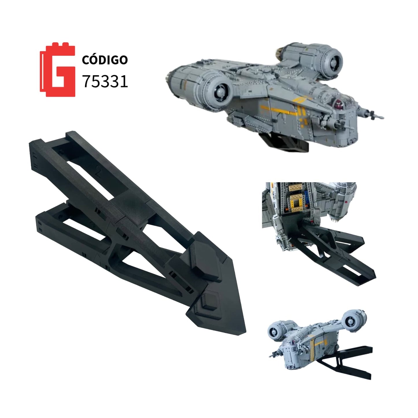 Base de pared The Razor Crest UCS Código 75331 - JiD Bases y Accesorios