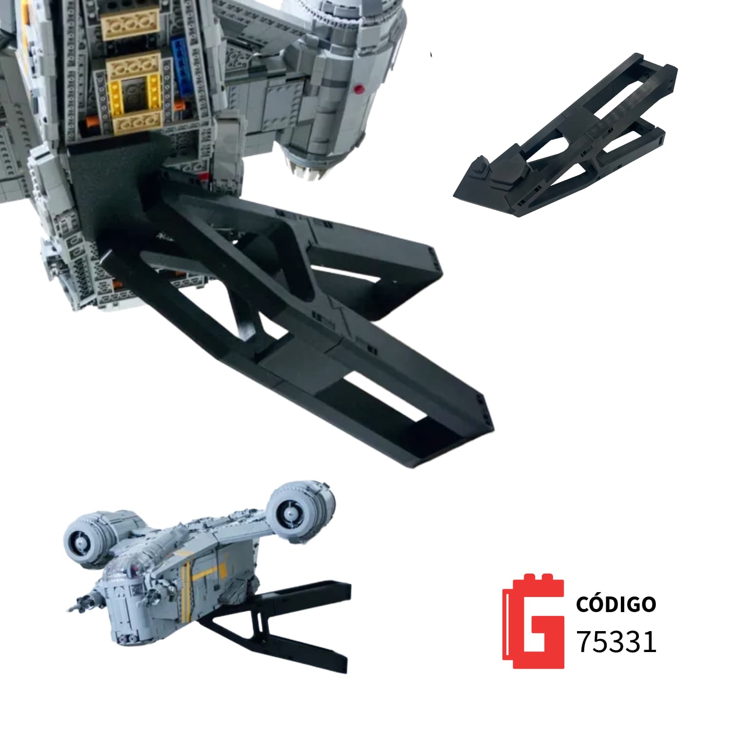 Base de pared The Razor Crest UCS Código 75331 - JiD Bases y Accesorios
