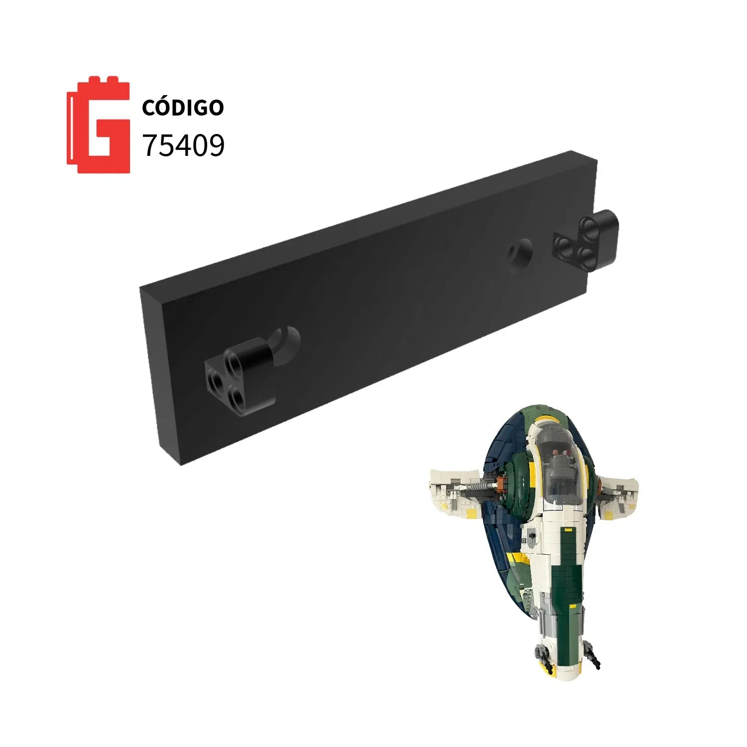 Base de pared UCS Jango Fett Starship Código 75409 - JiD Bases y Accesorios