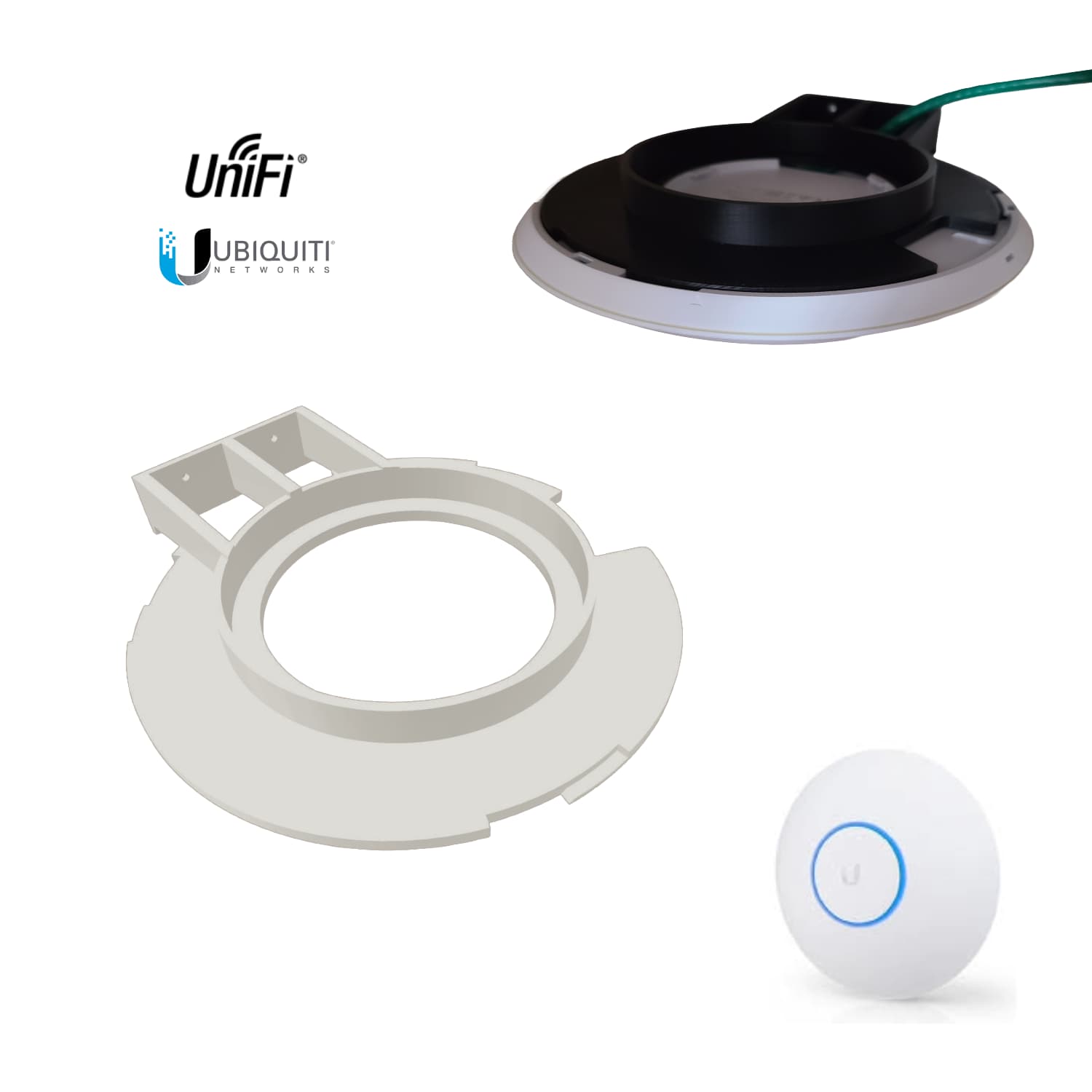 Base de Pared UniFi U6 Pro – Montaje Horizontal - JiD Bases y Accesorios