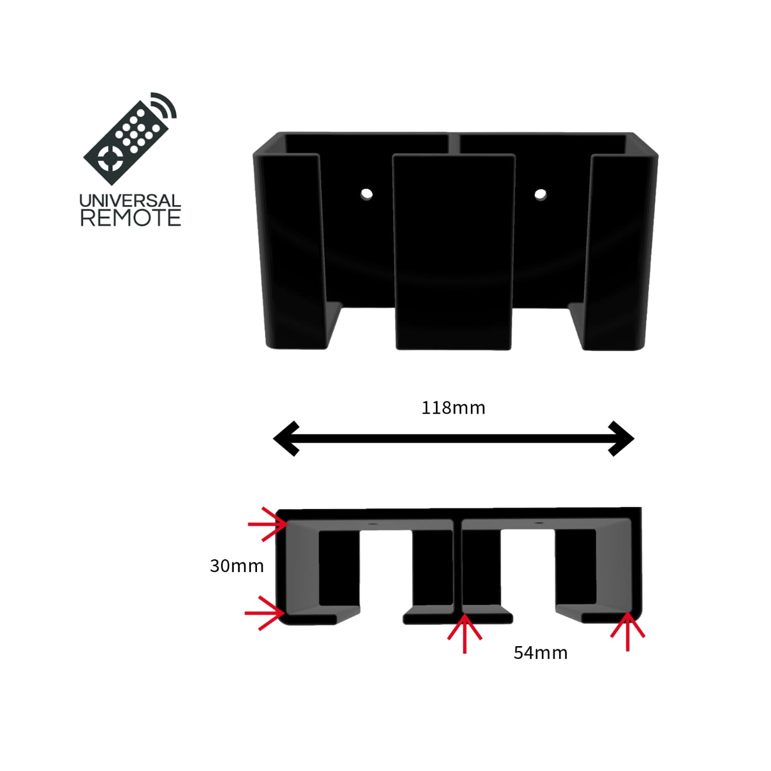 Base de Pared Universal Controles TV X2 - JiD Bases y Accesorios