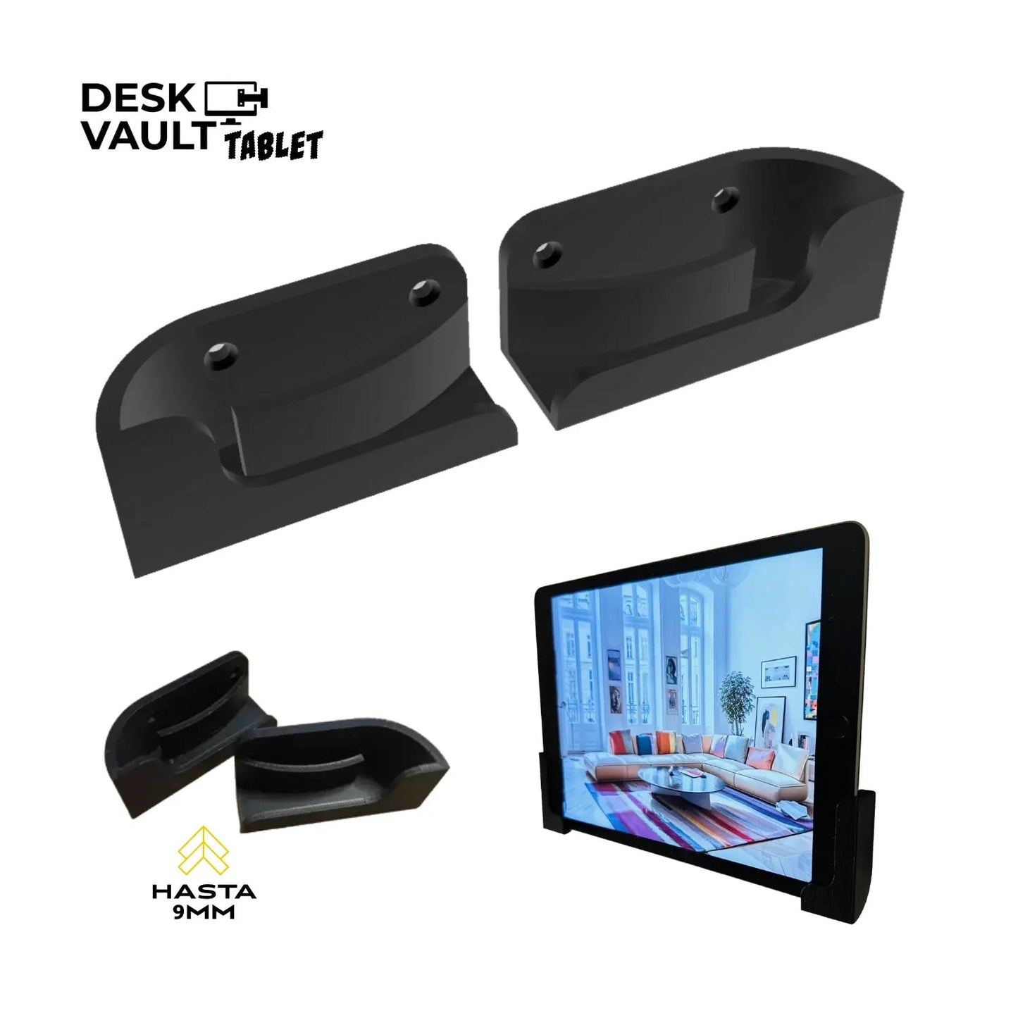 Base de Pared Universal para Tablets (Hasta 9mm) - JiD Bases y Accesorios