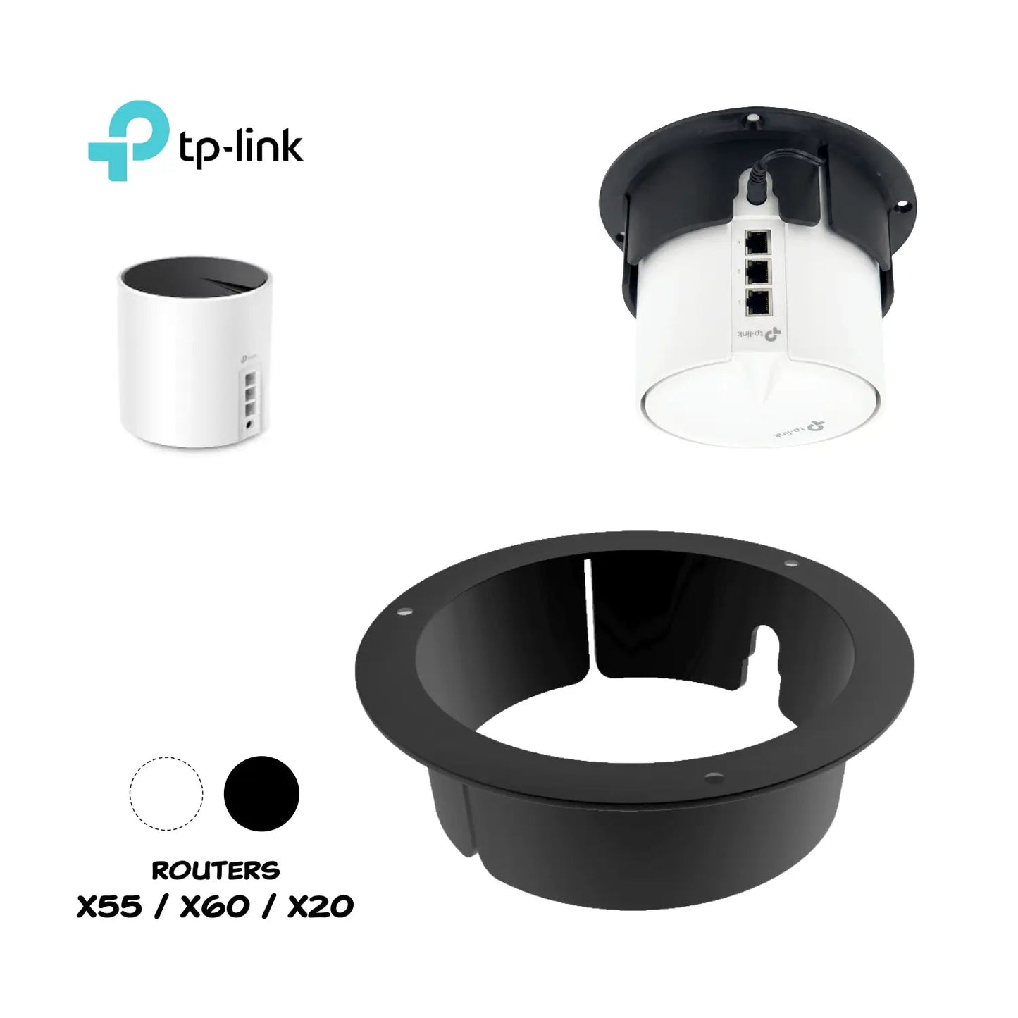 Base de Techo para Sistemas Mesh TP - Link Deco (Serie X) - JiD Bases y Accesorios