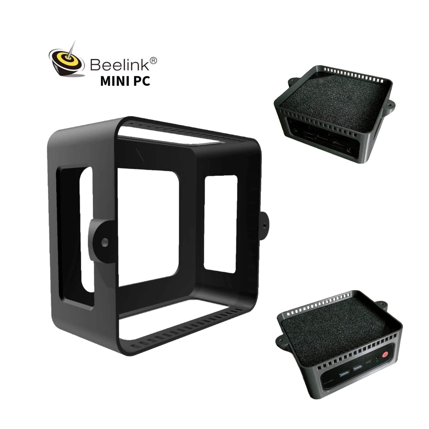 Base Mini PC Beelink SER5 - Montaje en Pared o Bajo Mesa - JiD Bases y Accesorios