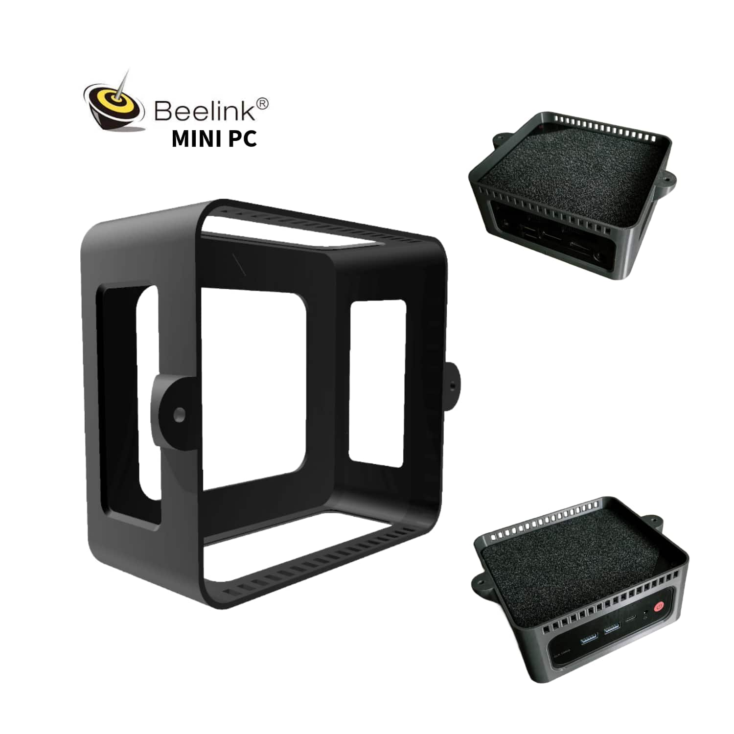 Base Mini PC Beelink SER5 - Montaje en Pared o Bajo Mesa - JiD Bases y Accesorios