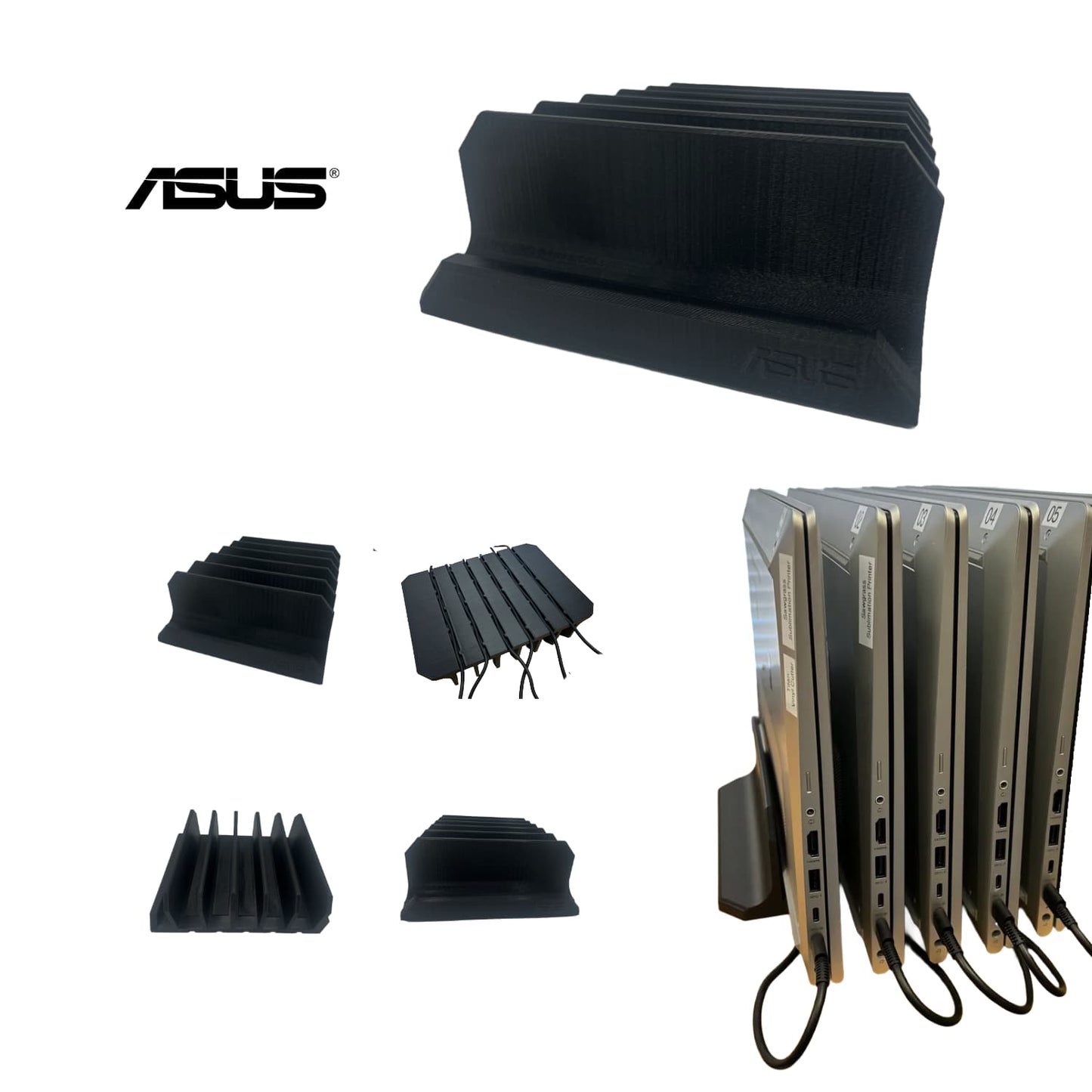 Base Organizadora de Escritorio para 5 Laptops - JiD Bases y Accesorios