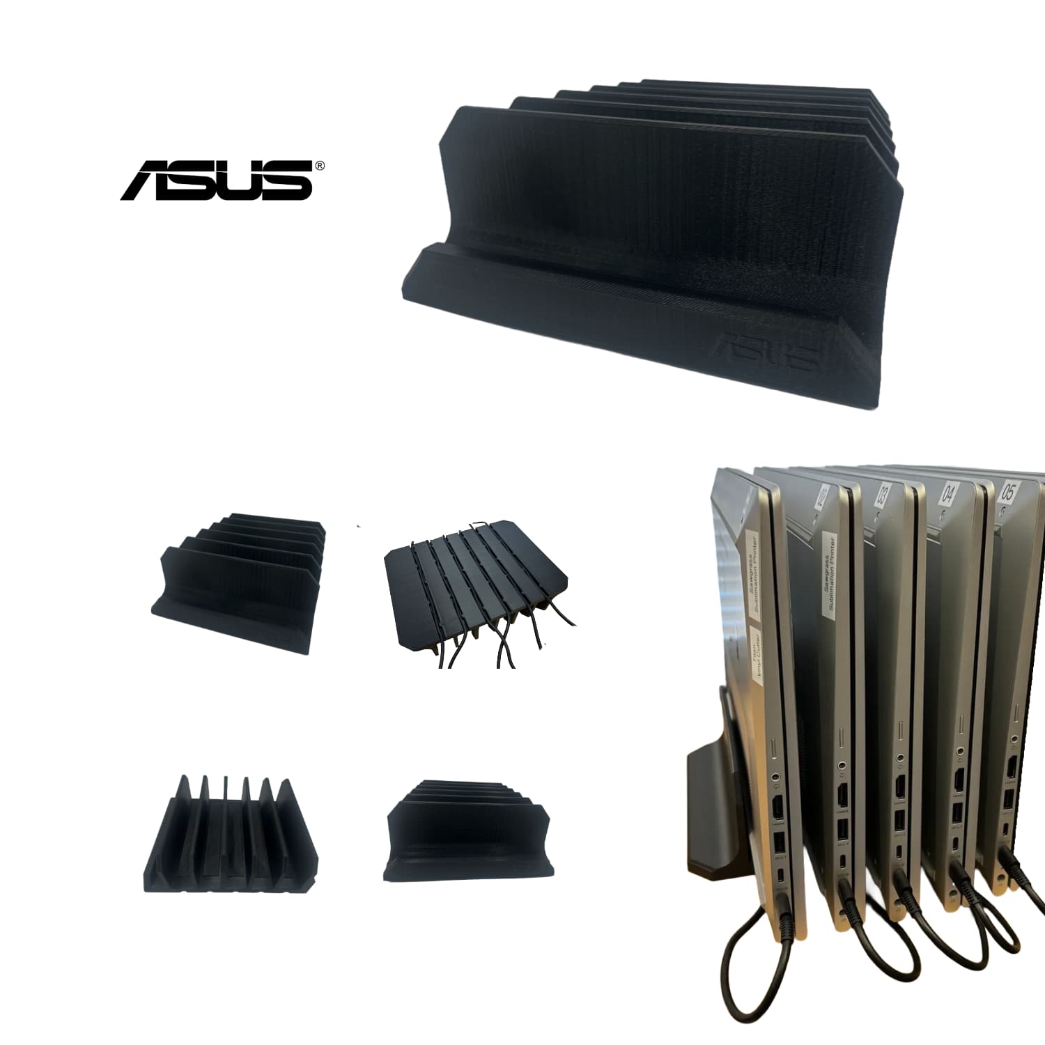 Base Organizadora de Escritorio para 5 Laptops - JiD Bases y Accesorios