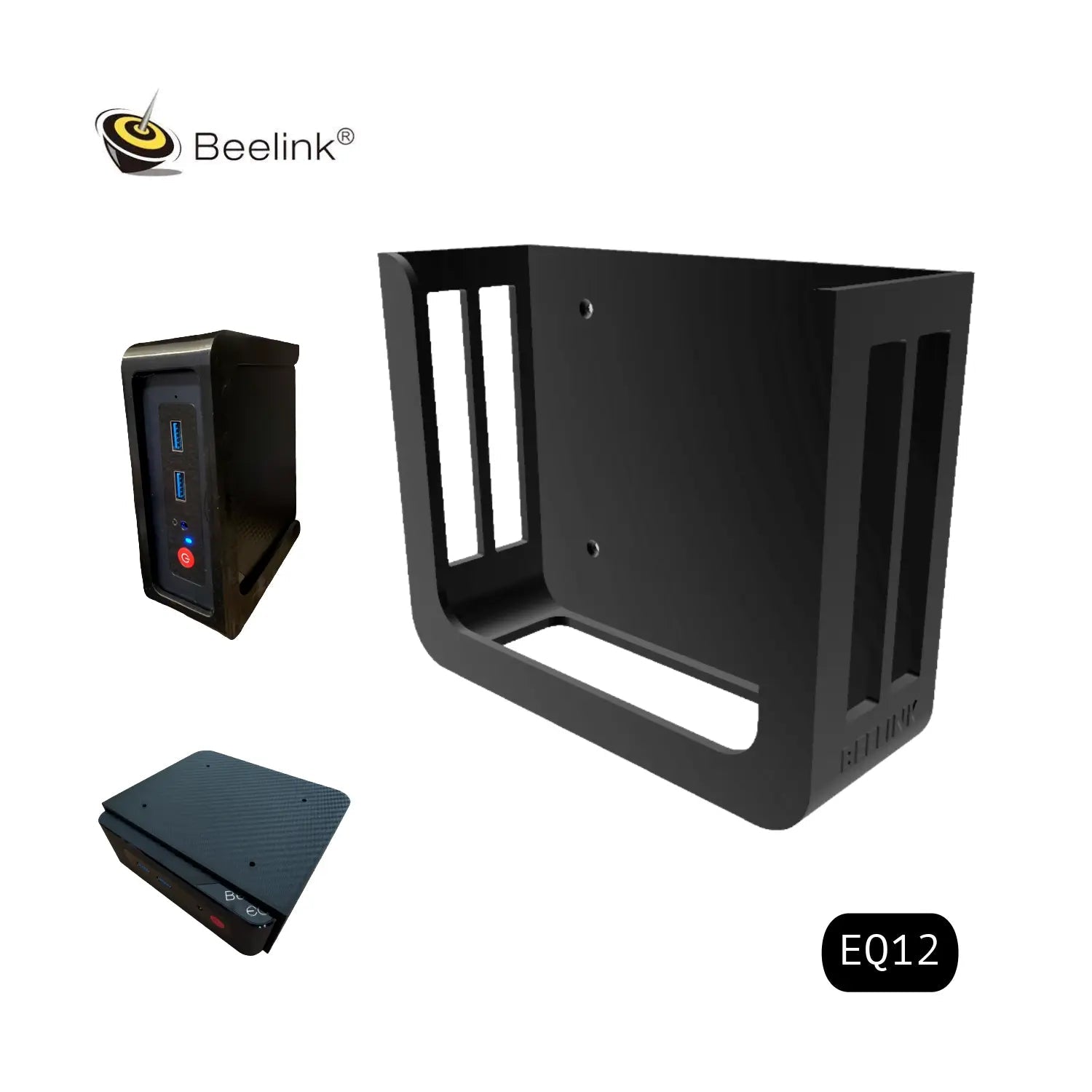 Base Pared o Bajo Mesa Mini PC Beelink (Serie EQ12 / S12) - JiD Bases y Accesorios