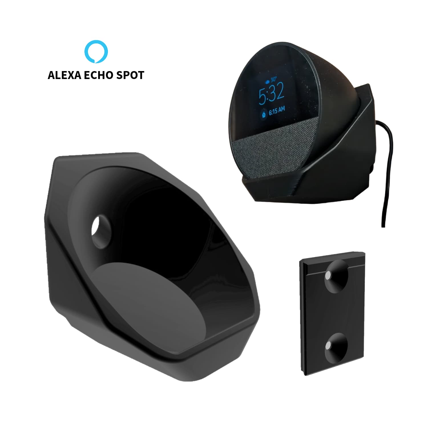 Base Pared para Altavoz Alexa Echo Spot - JiD Bases y Accesorios