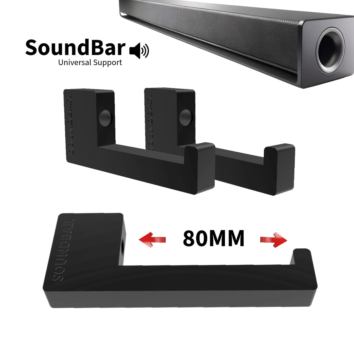 Base Pared Universal para Barra de Sonido - SoundBar - JiD Bases y Accesorios