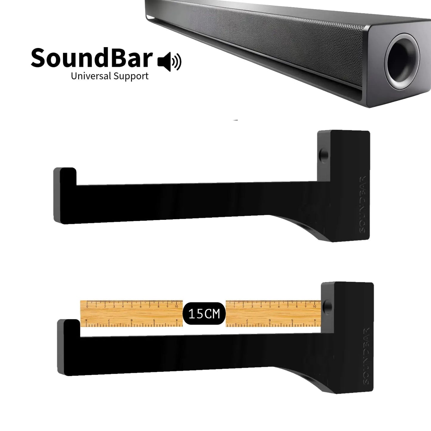 Base Pared Universal para Barra de Sonido - SoundBar - JiD Bases y Accesorios