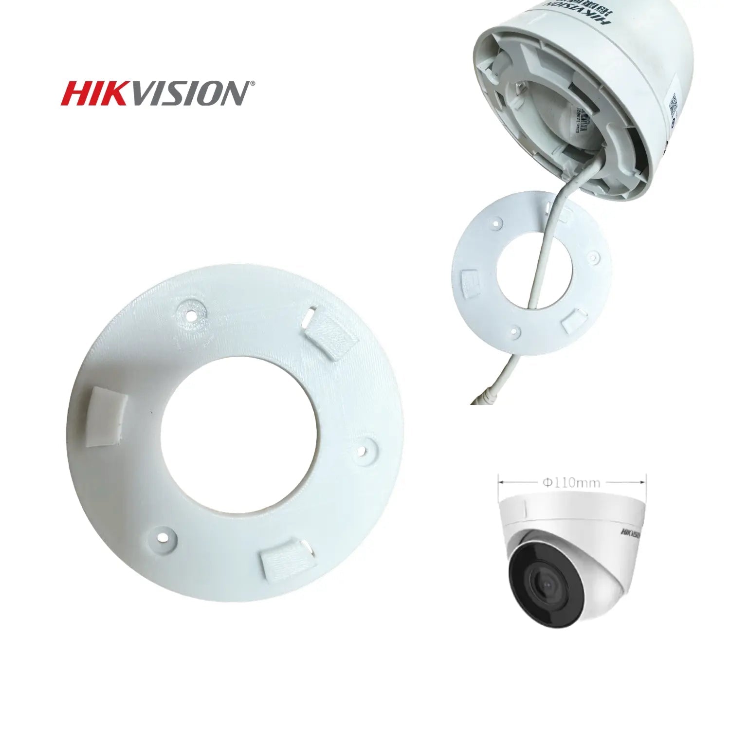 Base Pared/Techo Cámaras Hikvision (110mm) - JiD Bases y Accesorios