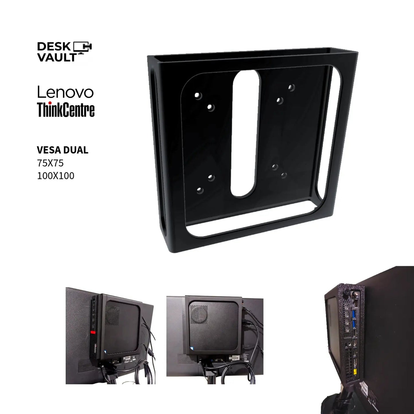 Base VESA Dual Lenovo ThinkCentre Tiny (M600, M700, M900) - JiD Bases y Accesorios