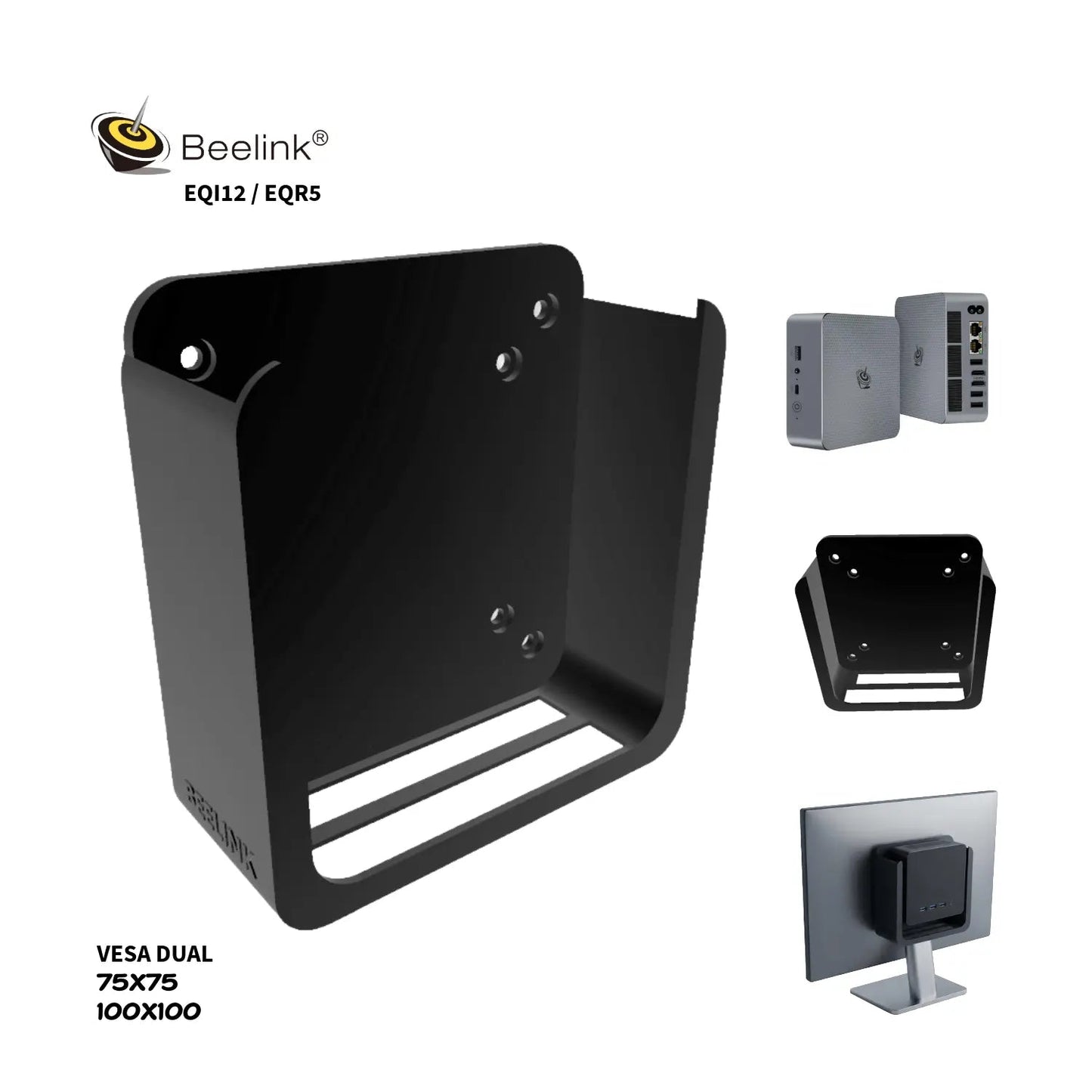 Base VESA Dual para Mini PC Beelink EQI12 y EQR5 - JiD Bases y Accesorios