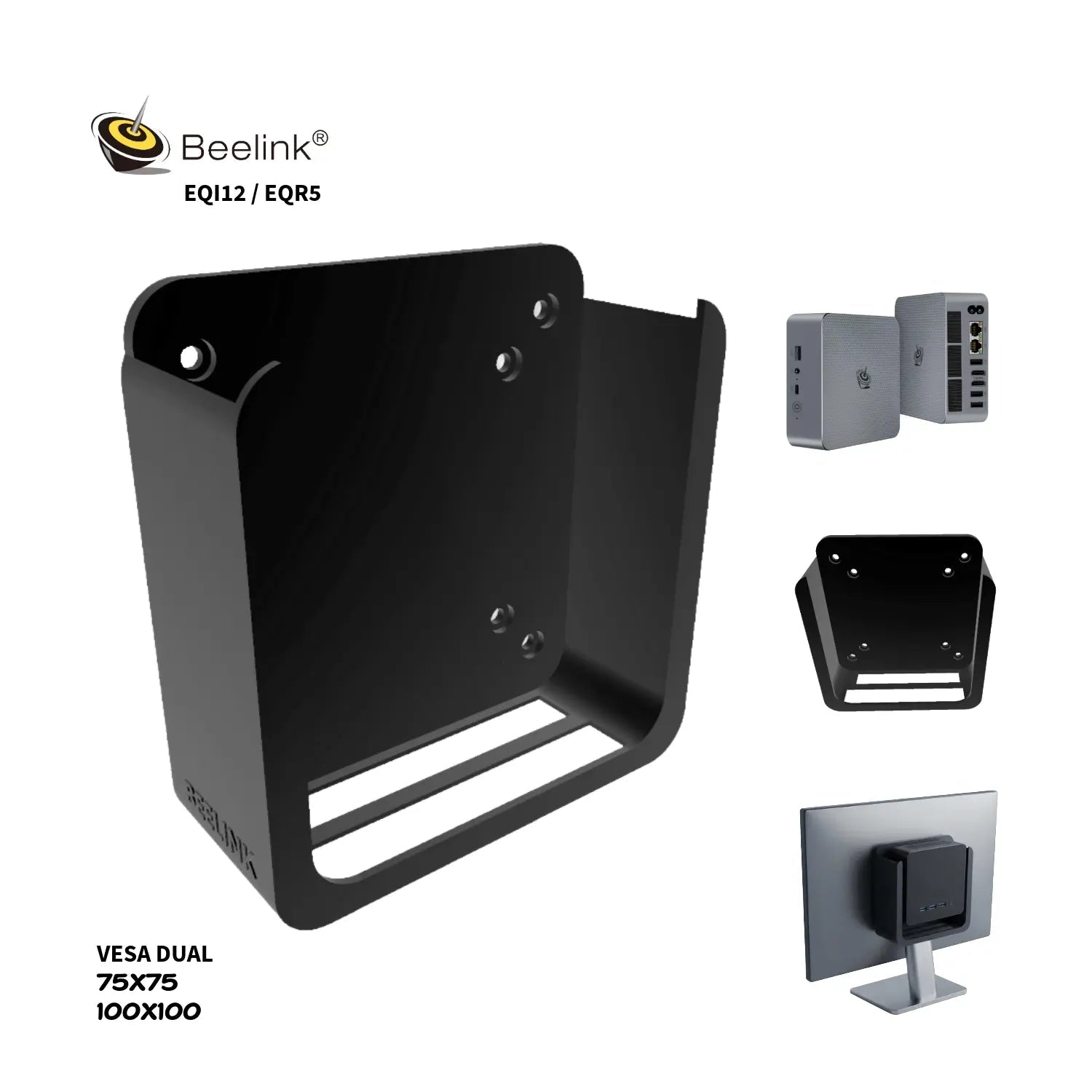 Base VESA Dual para Mini PC Beelink EQI12 y EQR5 - JiD Bases y Accesorios
