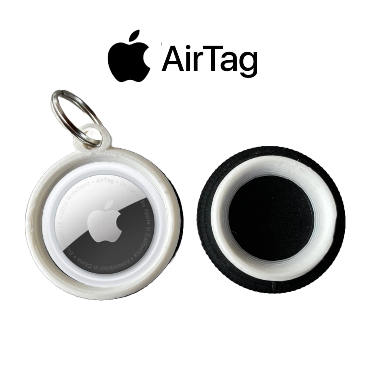 Carcasa Tipo Llavero Ocultar Apple AirTag - Diseño "Oreo" - JiD Bases y Accesorios
