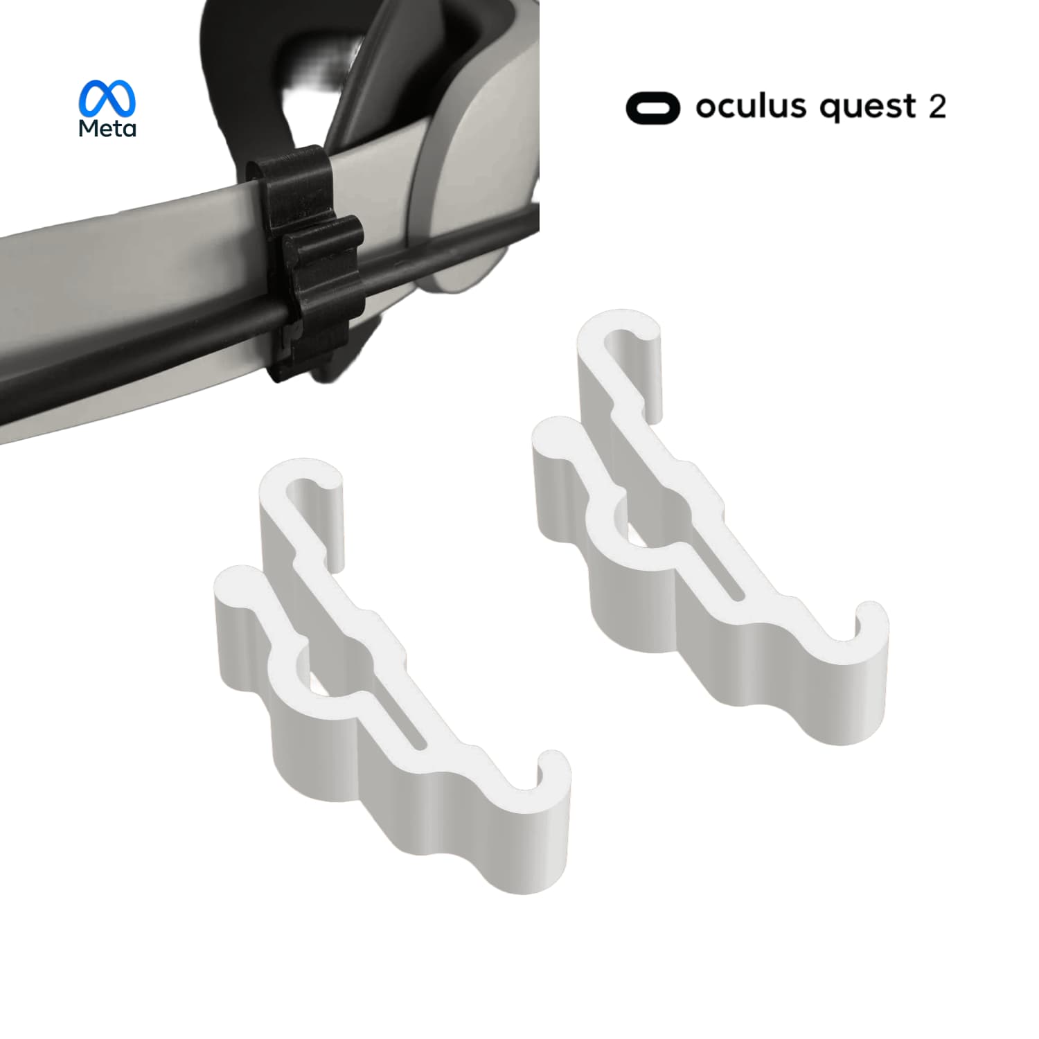 Clip Cable Oculus Link - Meta Quest 2 - JiD Bases y Accesorios